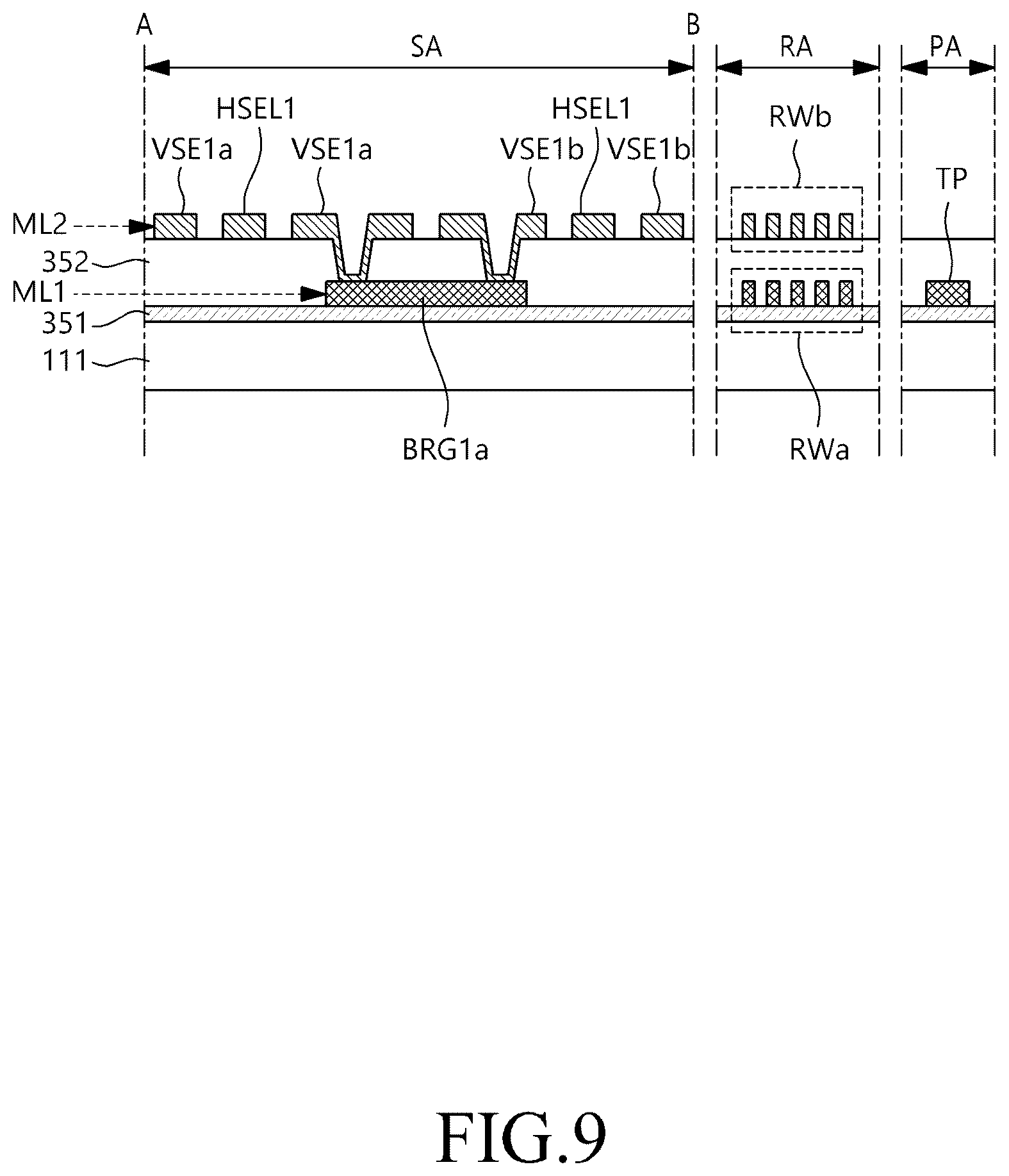 Patent US12619332 Figure 9 – Touch sensor and touch display device with coil shape electrodes