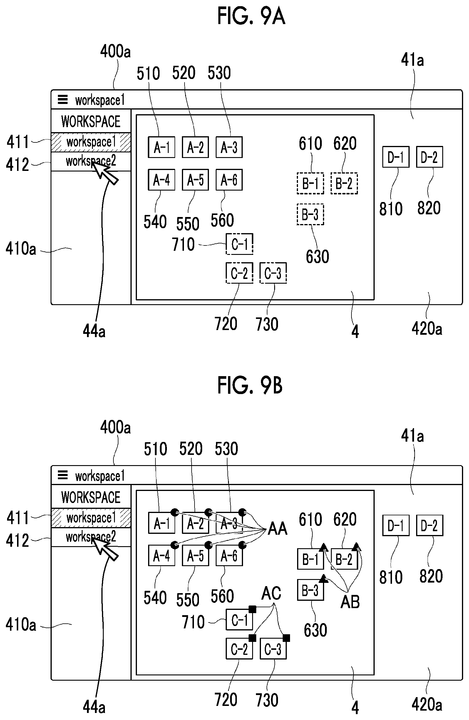 Patent US12619336 Figure 9 – Information processing apparatus, non-transitory computer readable medium storing program, and information processing method for arranging thumbnails of various thumbnail groups