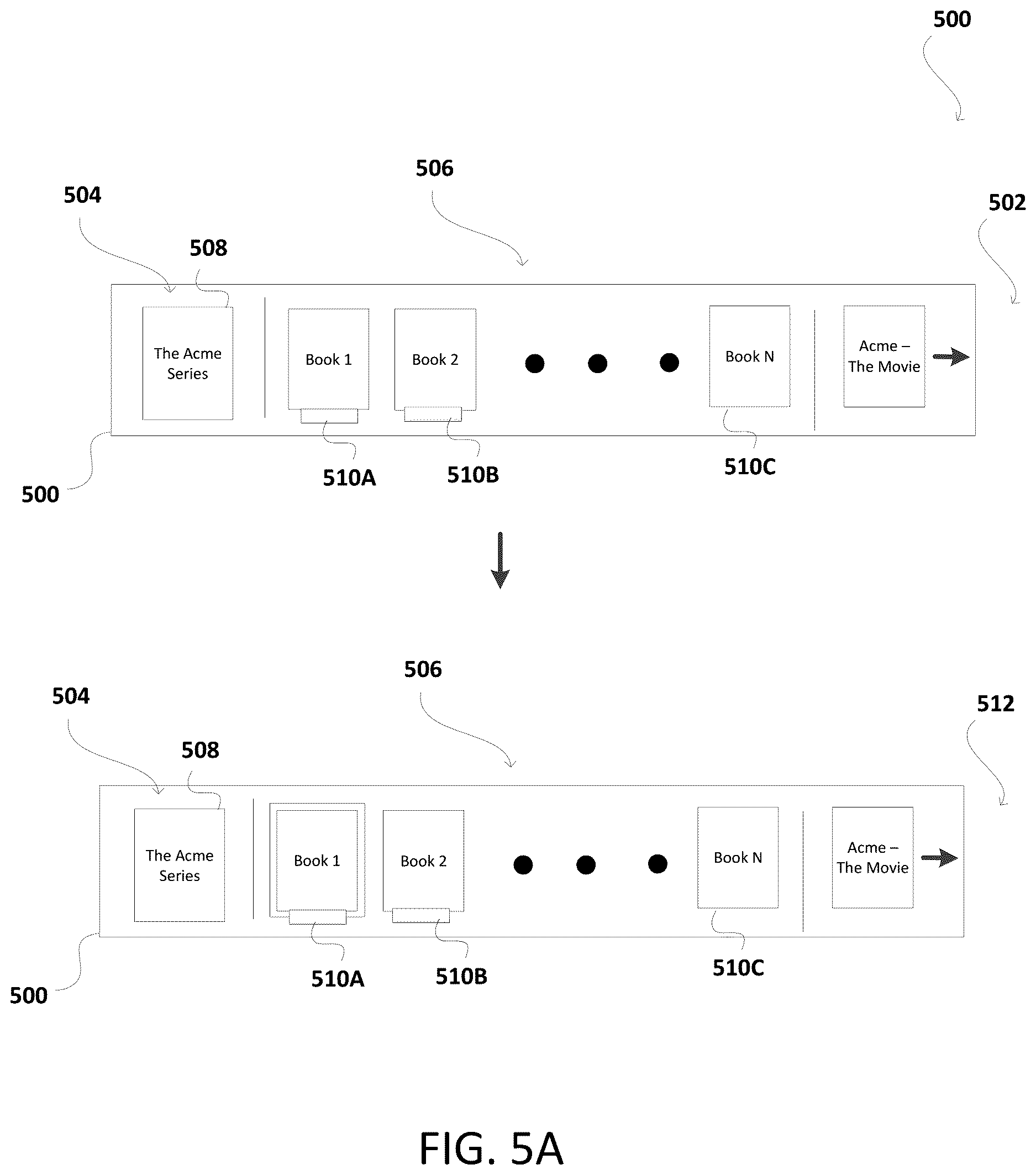 Patent US12619341 Figure 8 – Dynamic collection-based content presentation