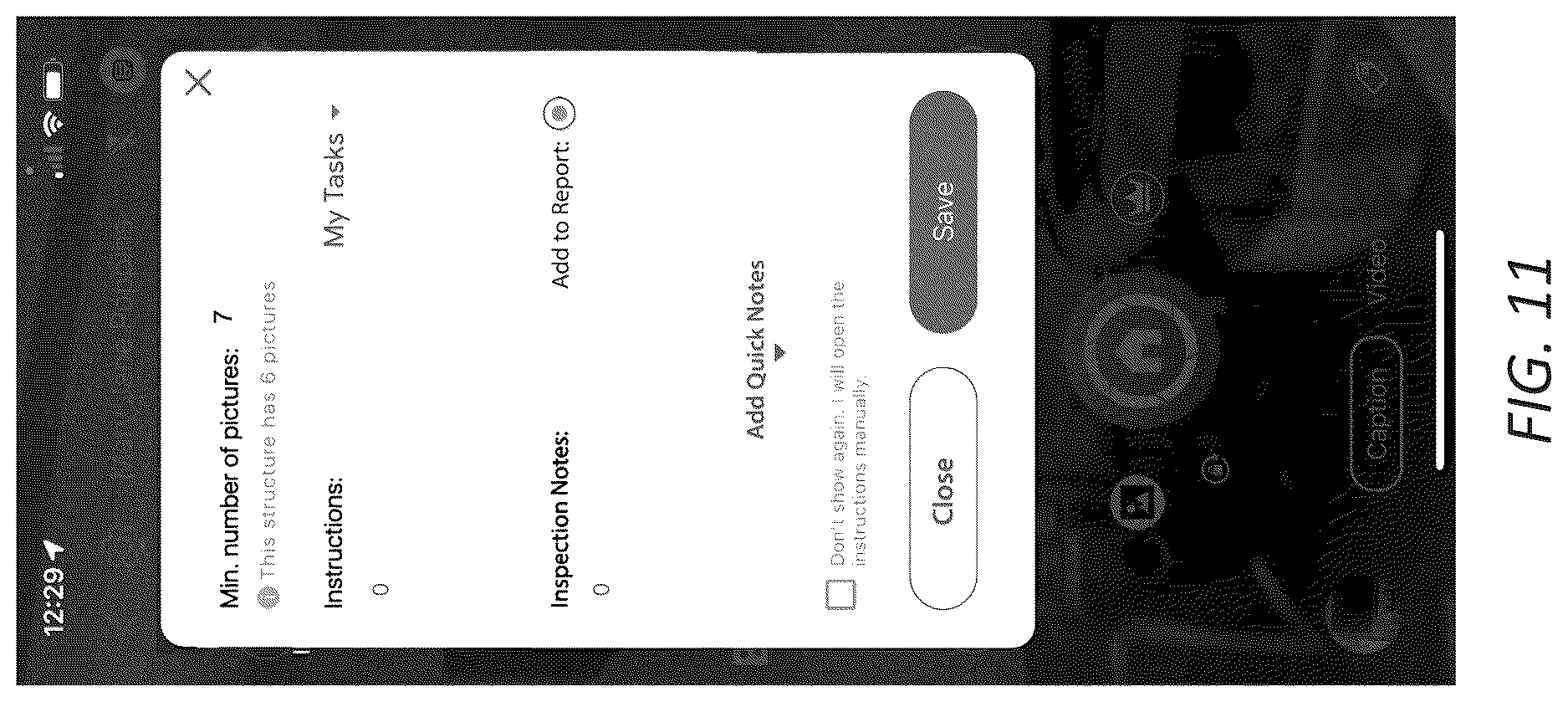 Patent US12619343 Figure 12 – Inspection templates and administrative controls