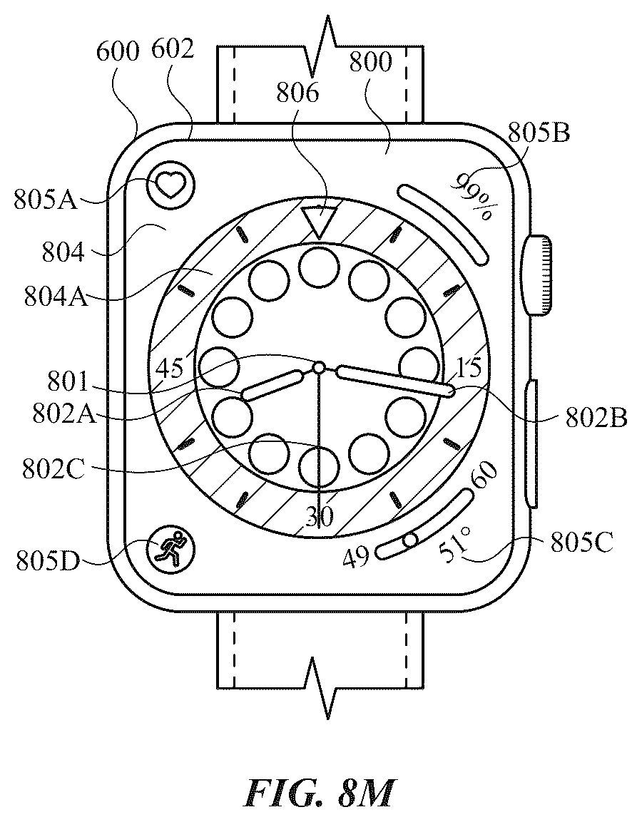 Patent US12619345 Figure 17 – User interfaces related to time
