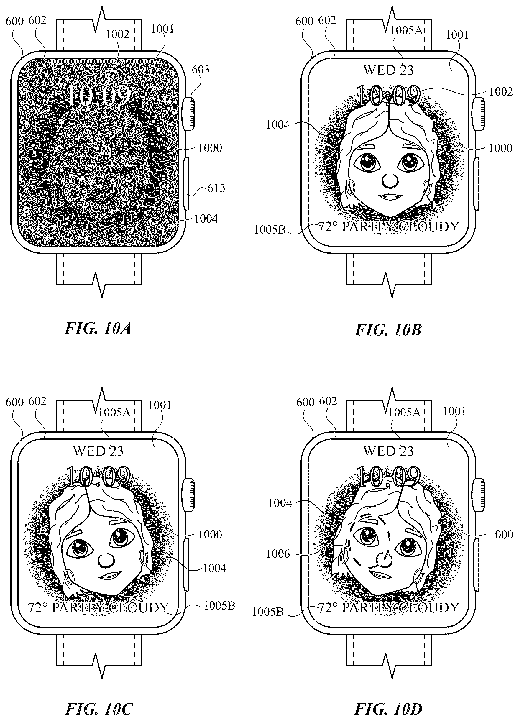 Patent US12619345 Figure 20 – User interfaces related to time