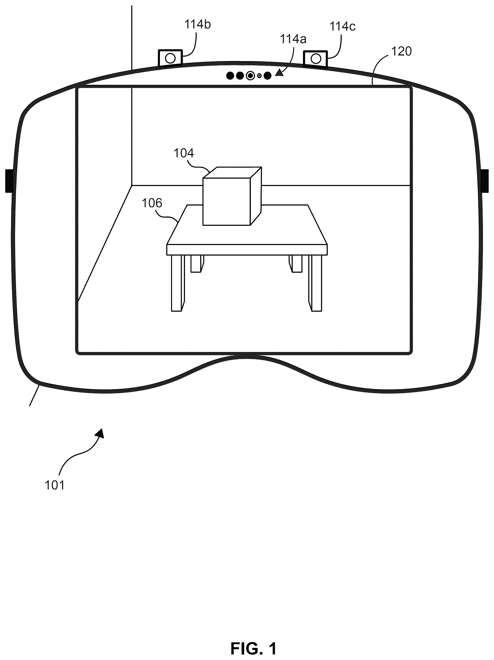 Patent US12619346 — Displaying content based on detecting an associated context in a physical environment — Figure 1