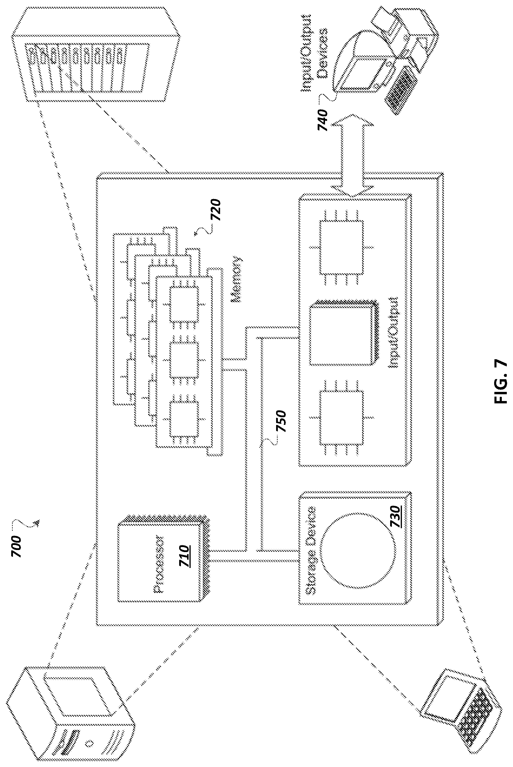 Patent US12619355 Figure 7 – Machine learning database memory use prediction and adaptation