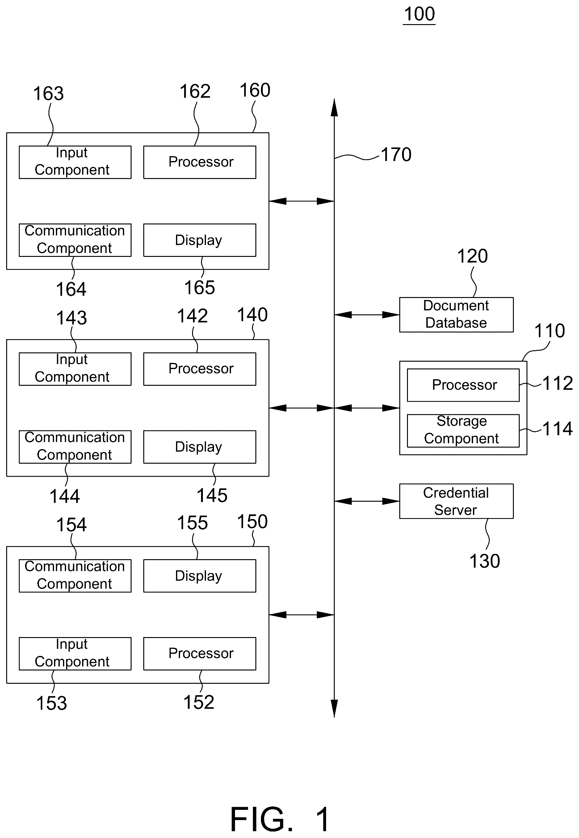 Patent US12619391 Figure 1 – System, device and method for embedding credentials on an electronic document