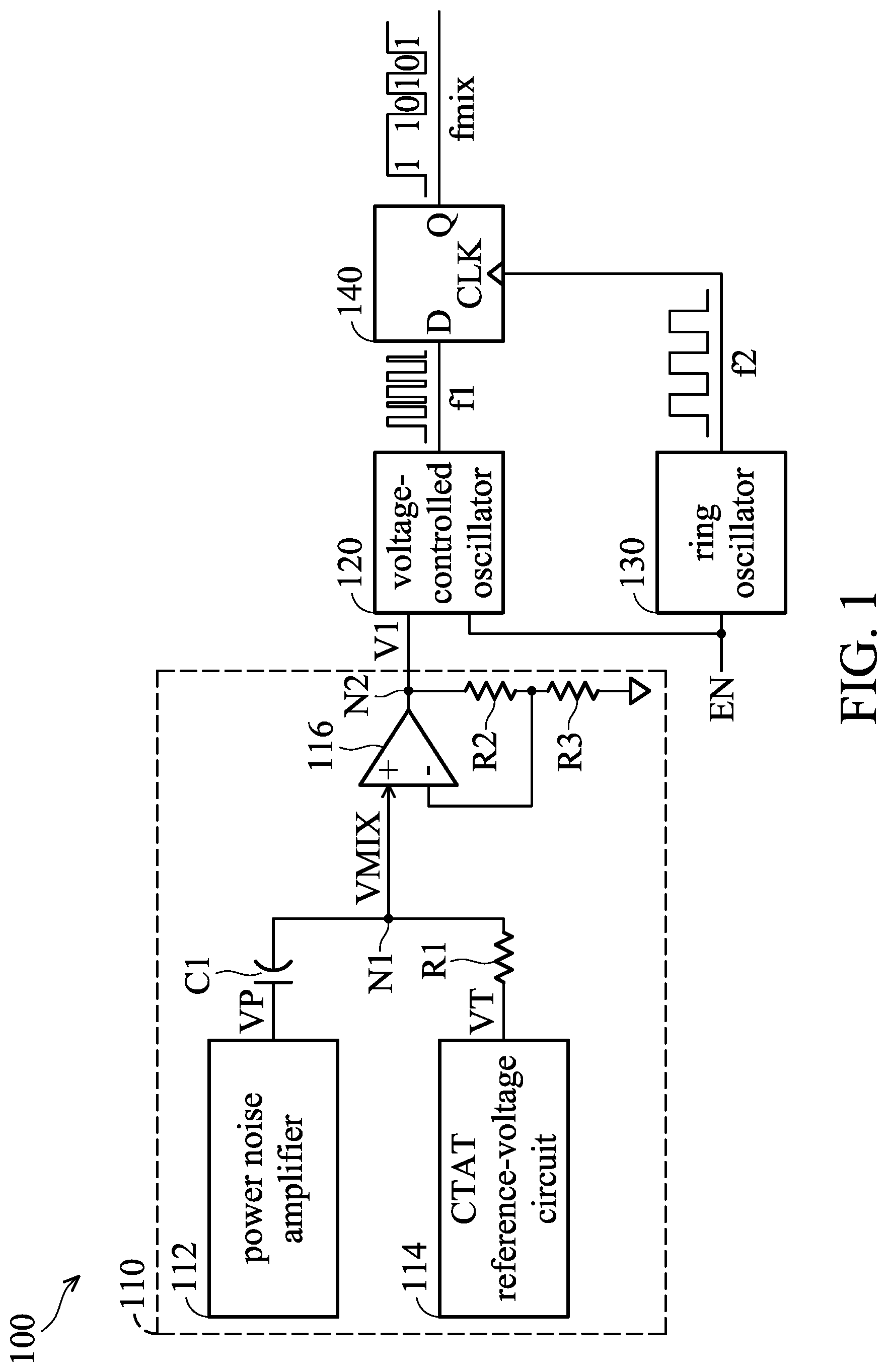 Patent US12619396 Figure 1 – Random-number-generating circuit