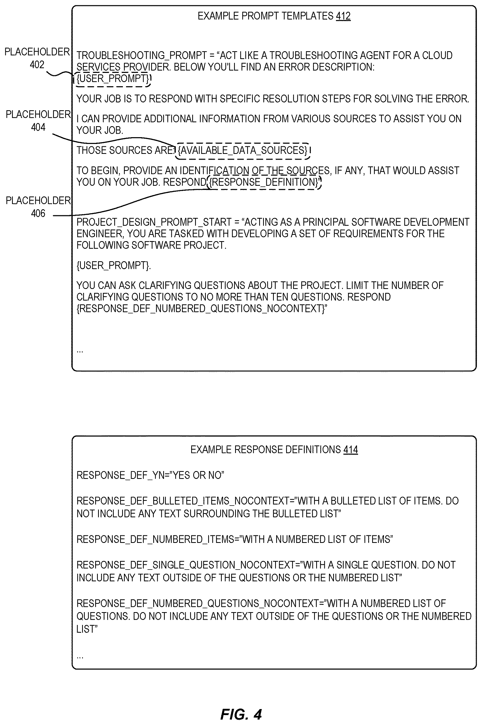 Patent US12619399 Figure 4 – Requirements discovery for generative ai software development assistant
