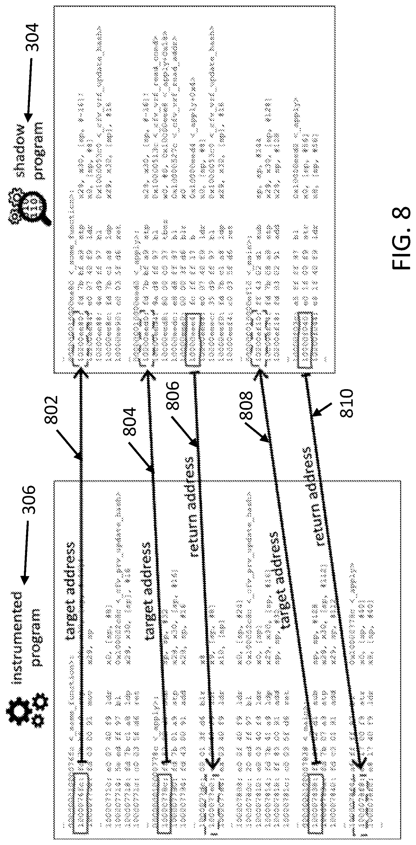 Patent US12619401 Figure 8 – Protecting and attesting program executions through shadow programs