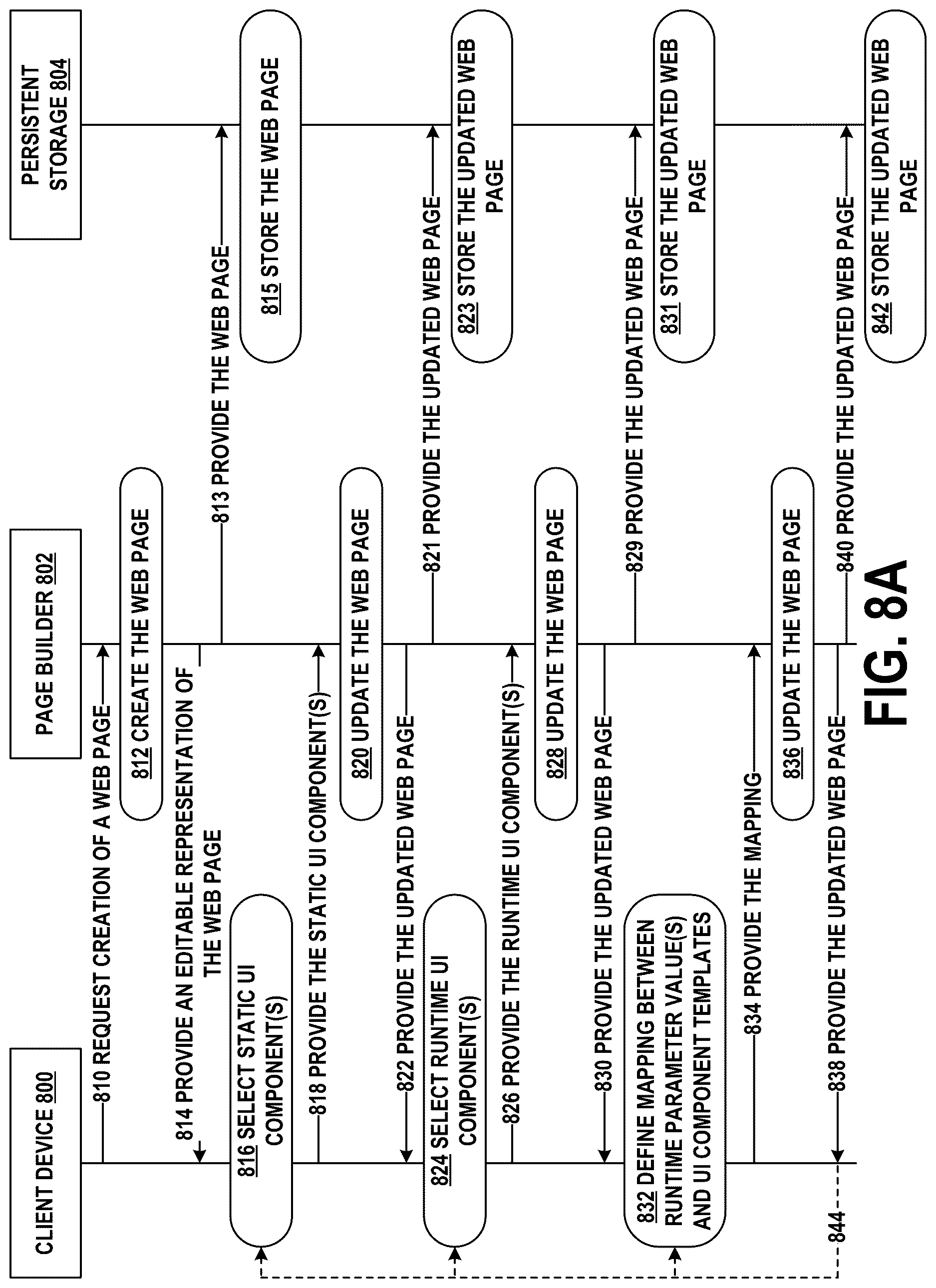 Patent US12619402 Figure 8 – Low-code / no-code layer for interactive application development