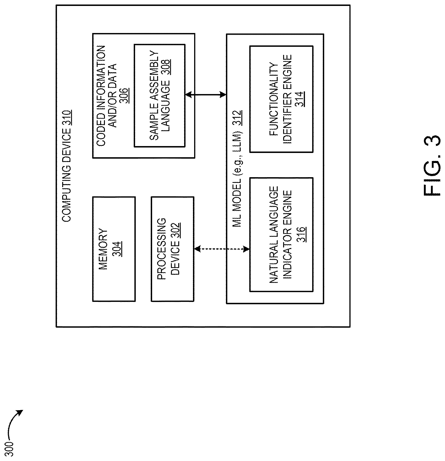 Patent US12619429 Figure 3 – Large language model-based software reverse engineering assistant