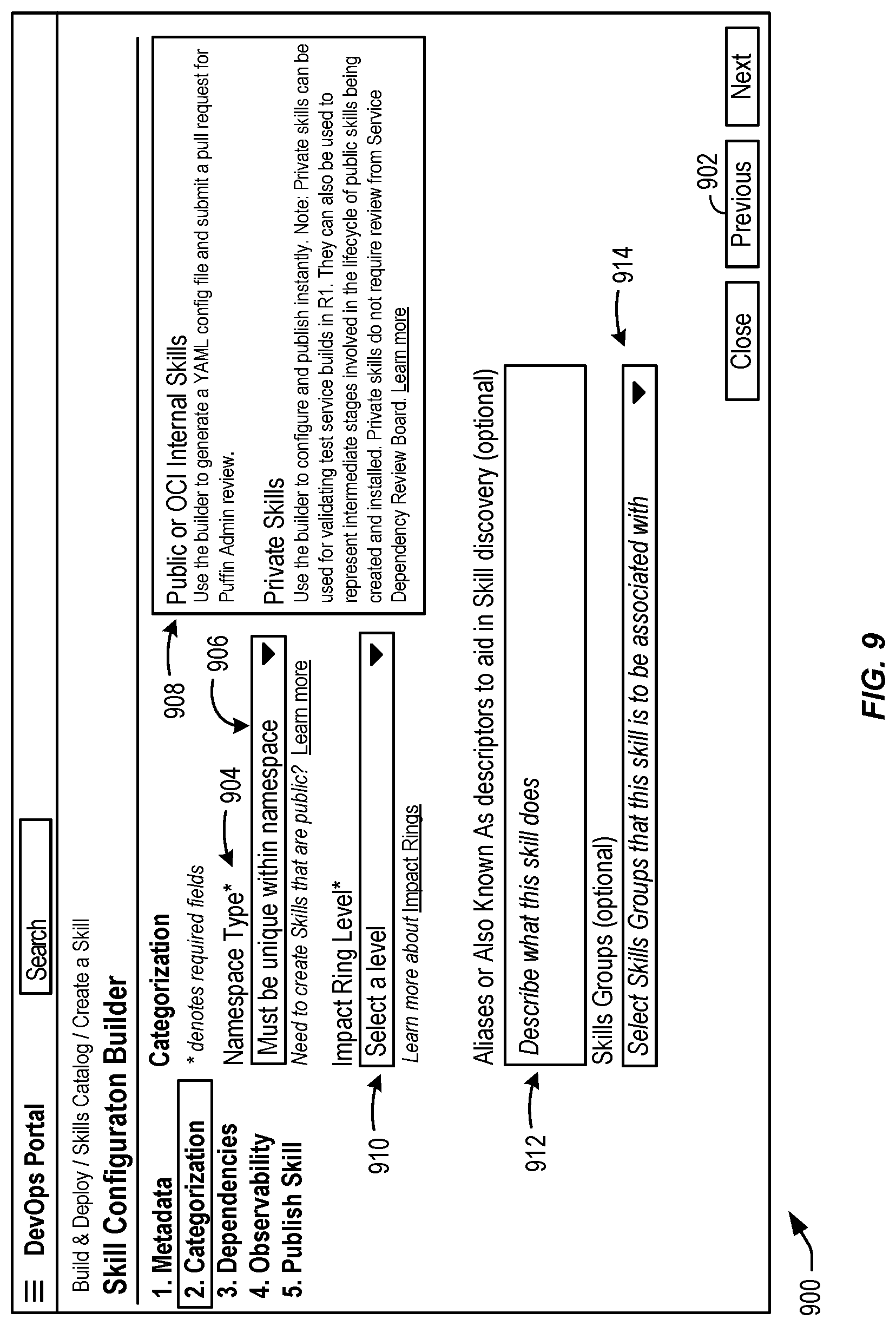 Patent US12619438 Figure 9 – Techniques for building a data center using a skills service
