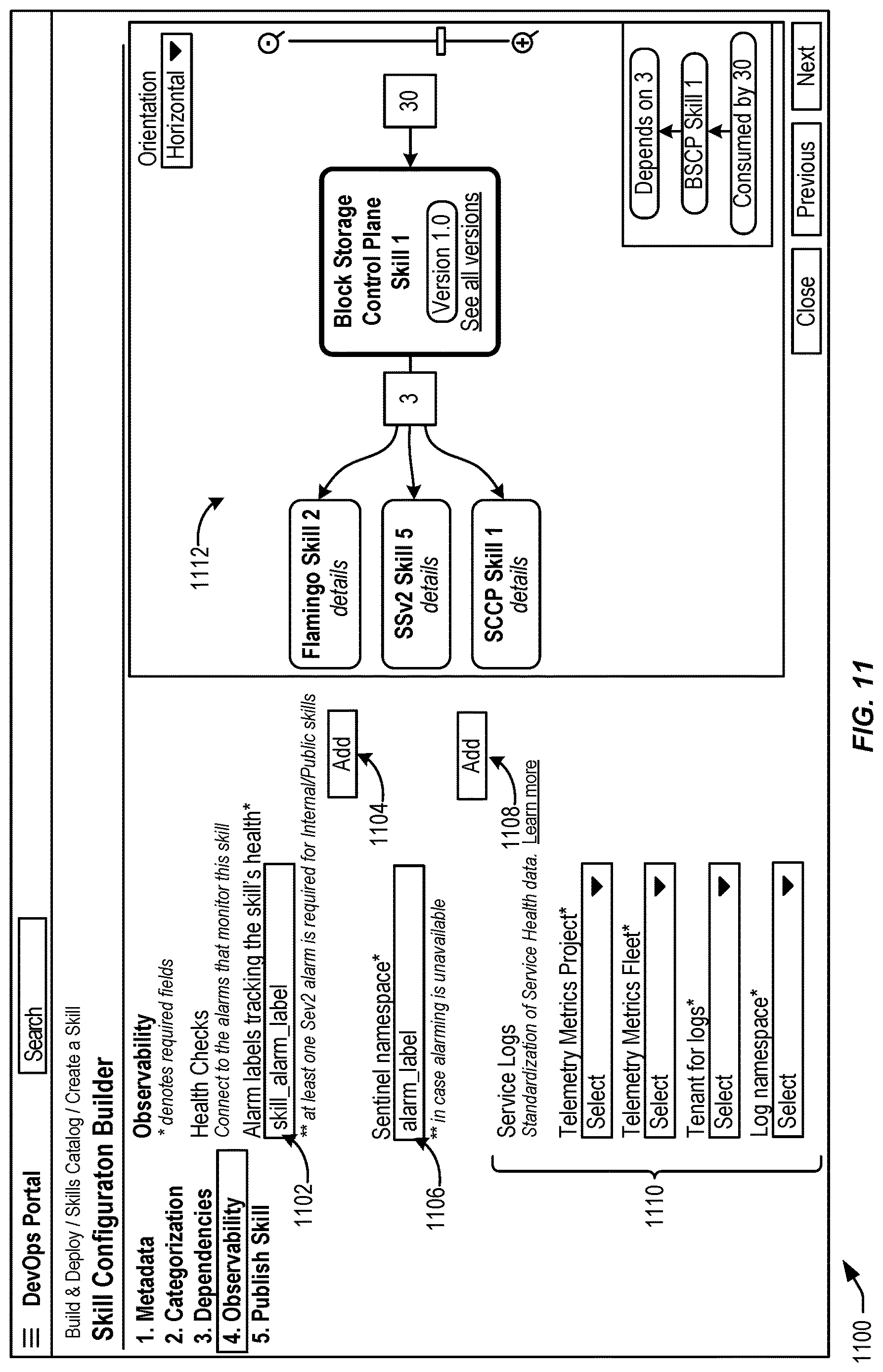 Patent US12619438 Figure 11 – Techniques for building a data center using a skills service