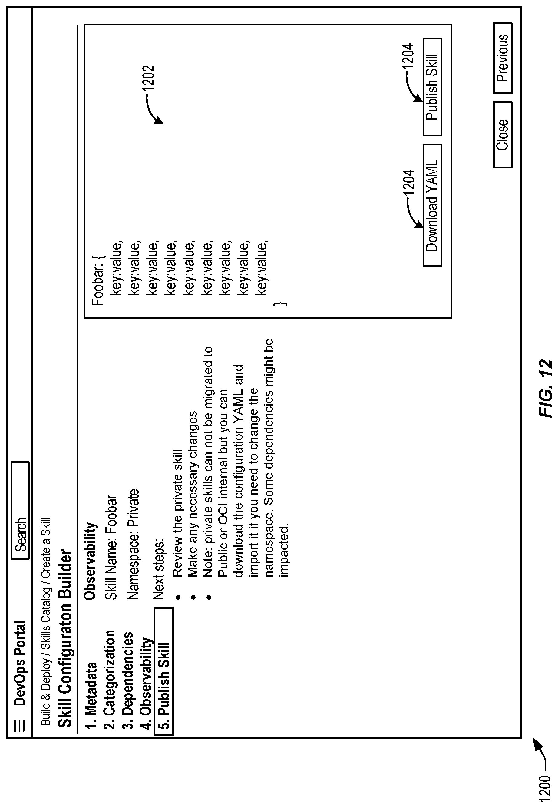Patent US12619438 Figure 12 – Techniques for building a data center using a skills service