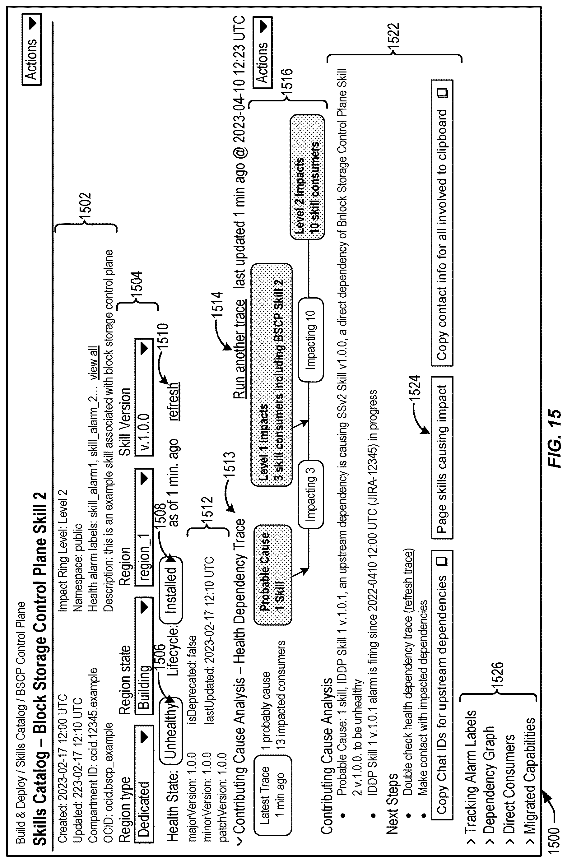Patent US12619438 Figure 15 – Techniques for building a data center using a skills service