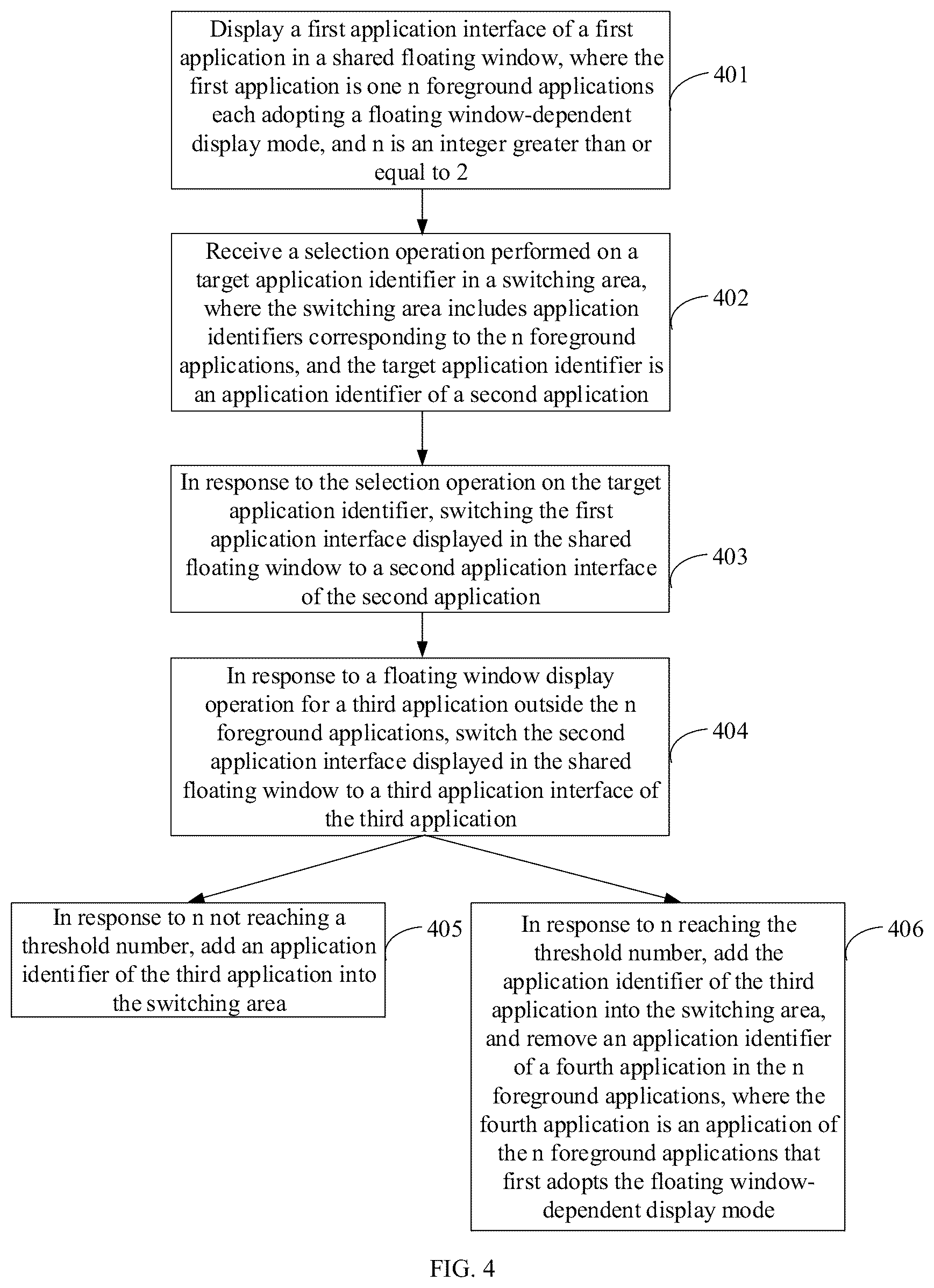 Patent US12619450 Figure 4 – Application switching method, terminal and storage medium