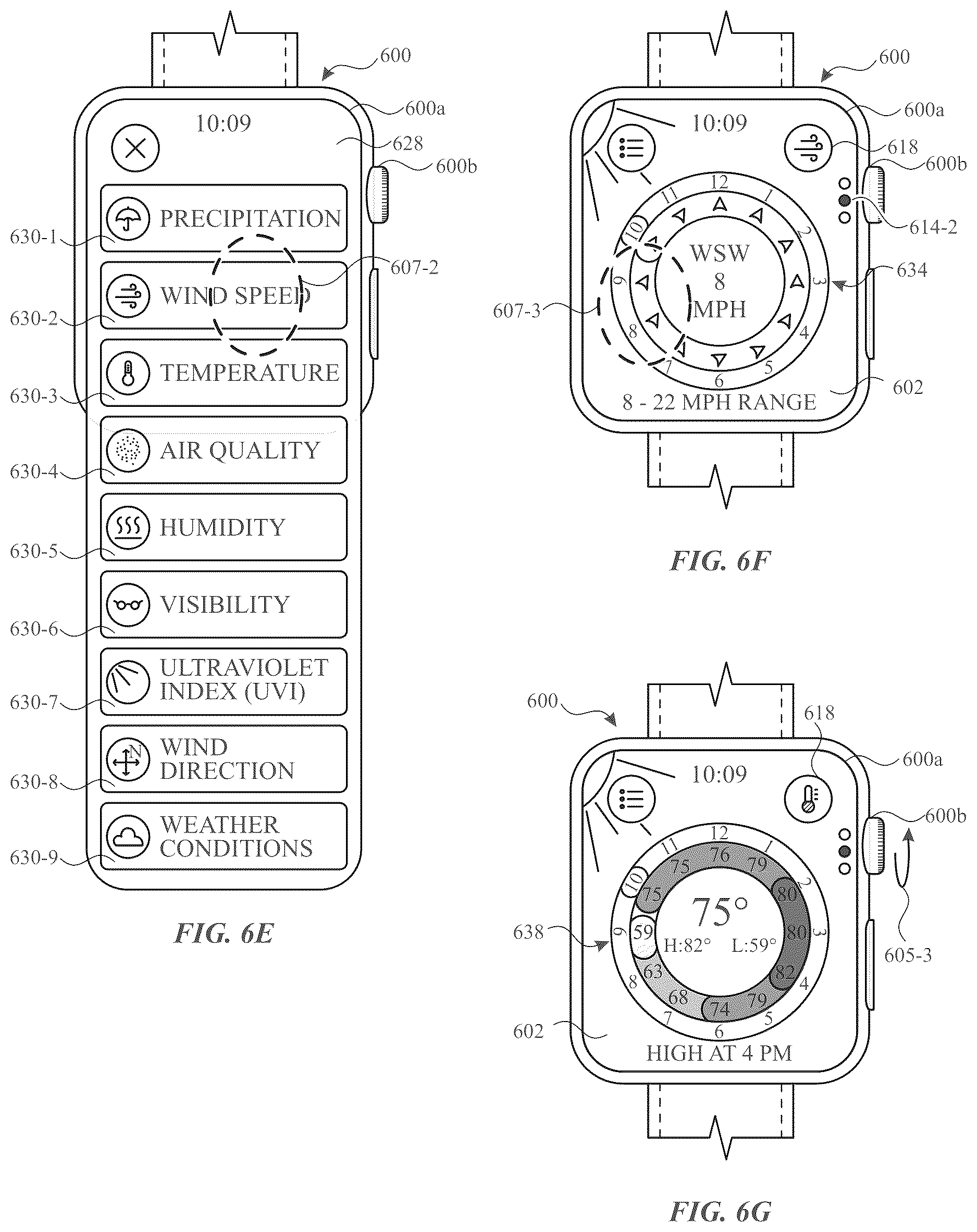 Patent US12619451 Figure 10 – Methods and user interfaces for managing weather information
