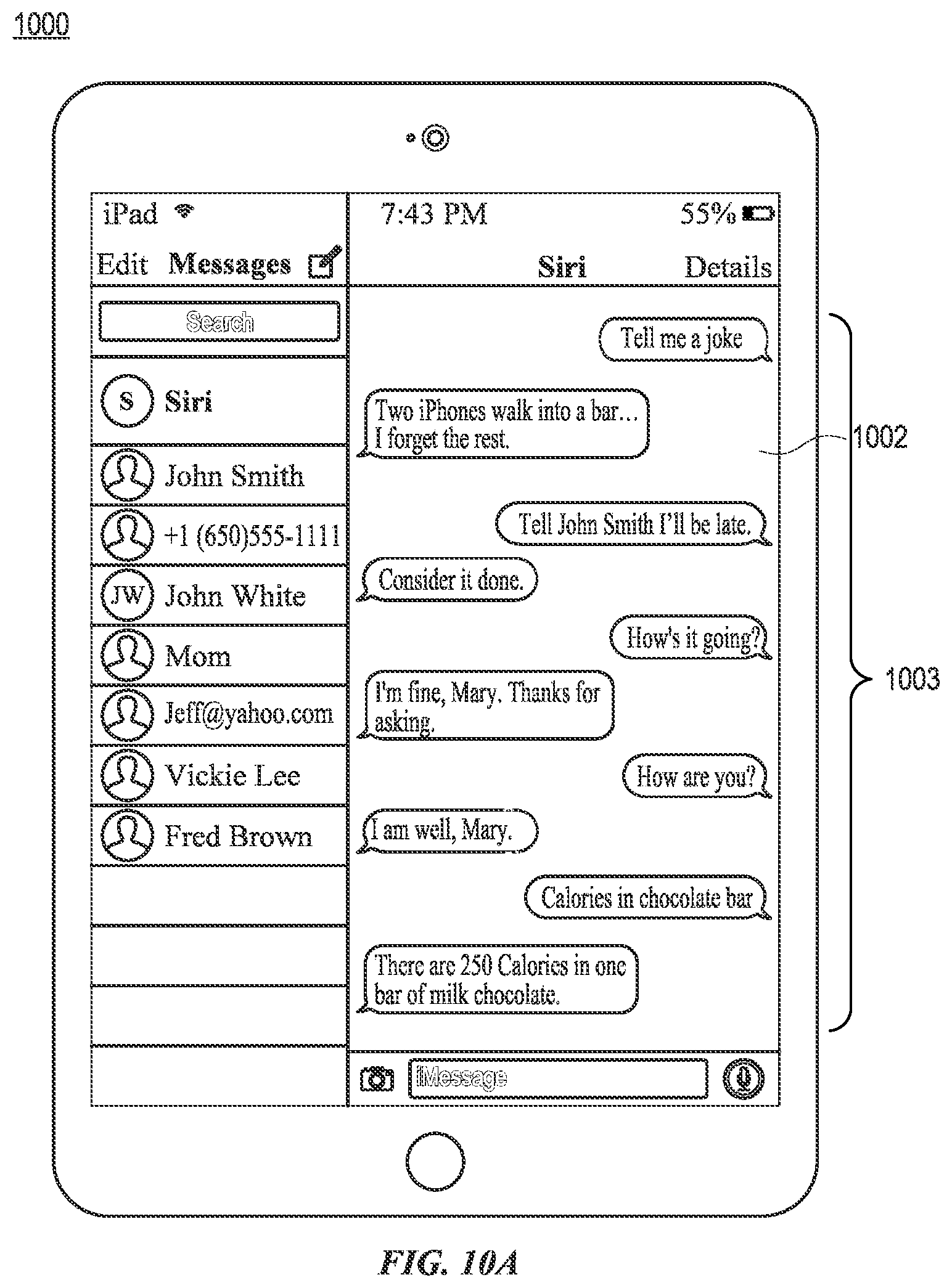 Patent US12619452 Figure 20 – Intelligent automated assistant in a messaging environment
