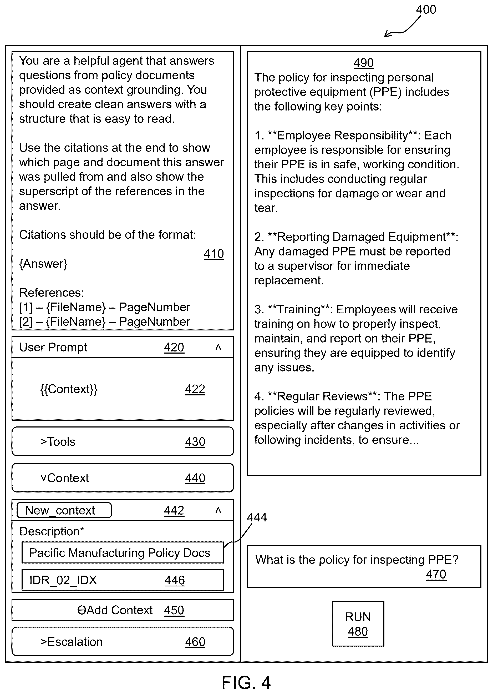 Patent US12619488 Figure 4 – Agent health score for agentic automations