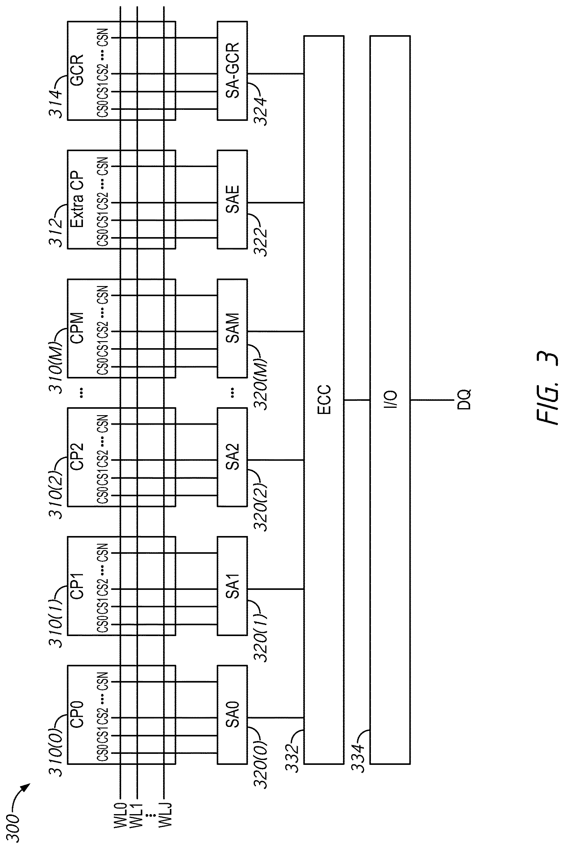 Patent US12619496 Figure 3 – Apparatuses and methods for bounded fault compliant metadata storage