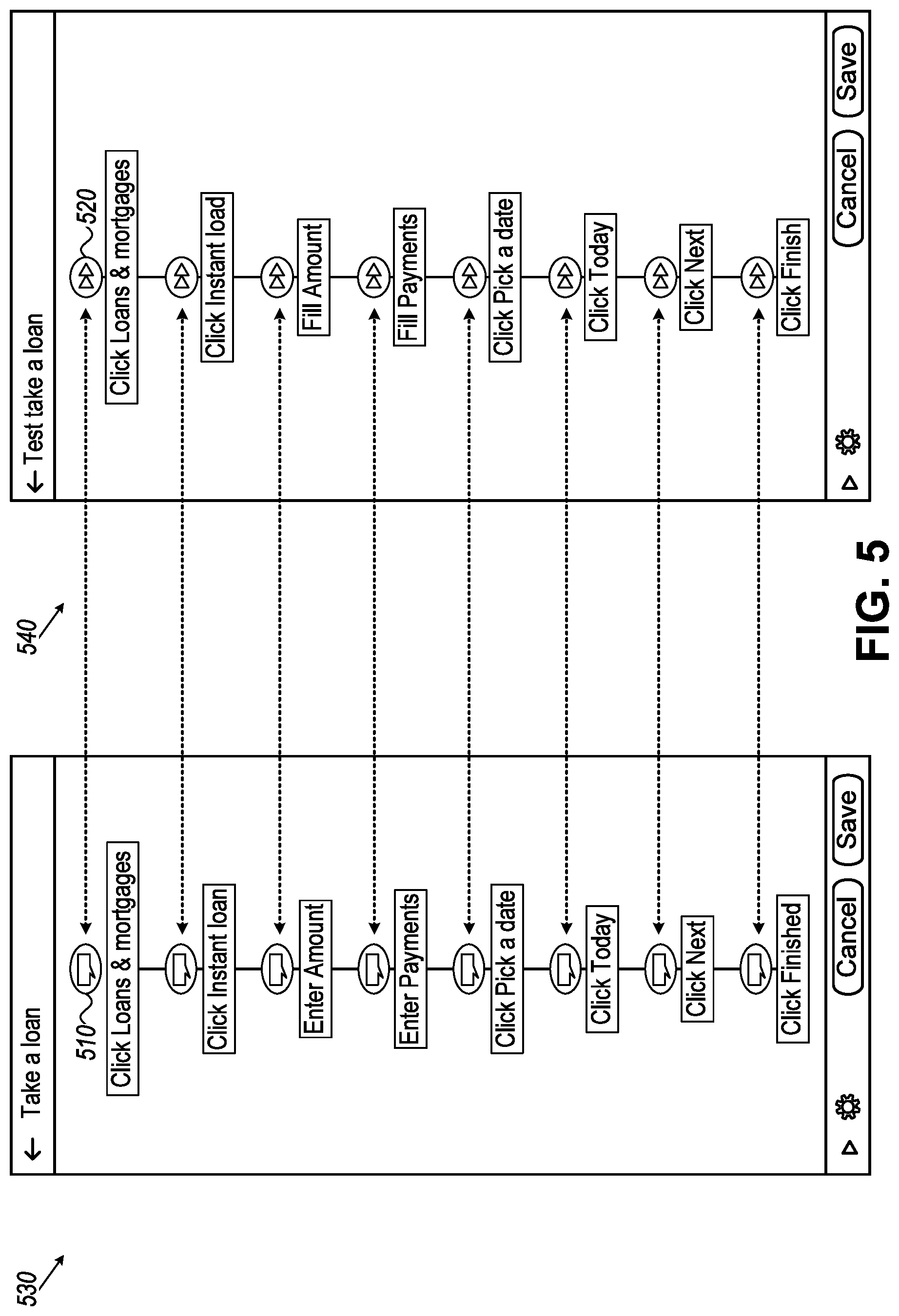 Patent US12619521 Figure 5 – Automated testing of walkthroughs