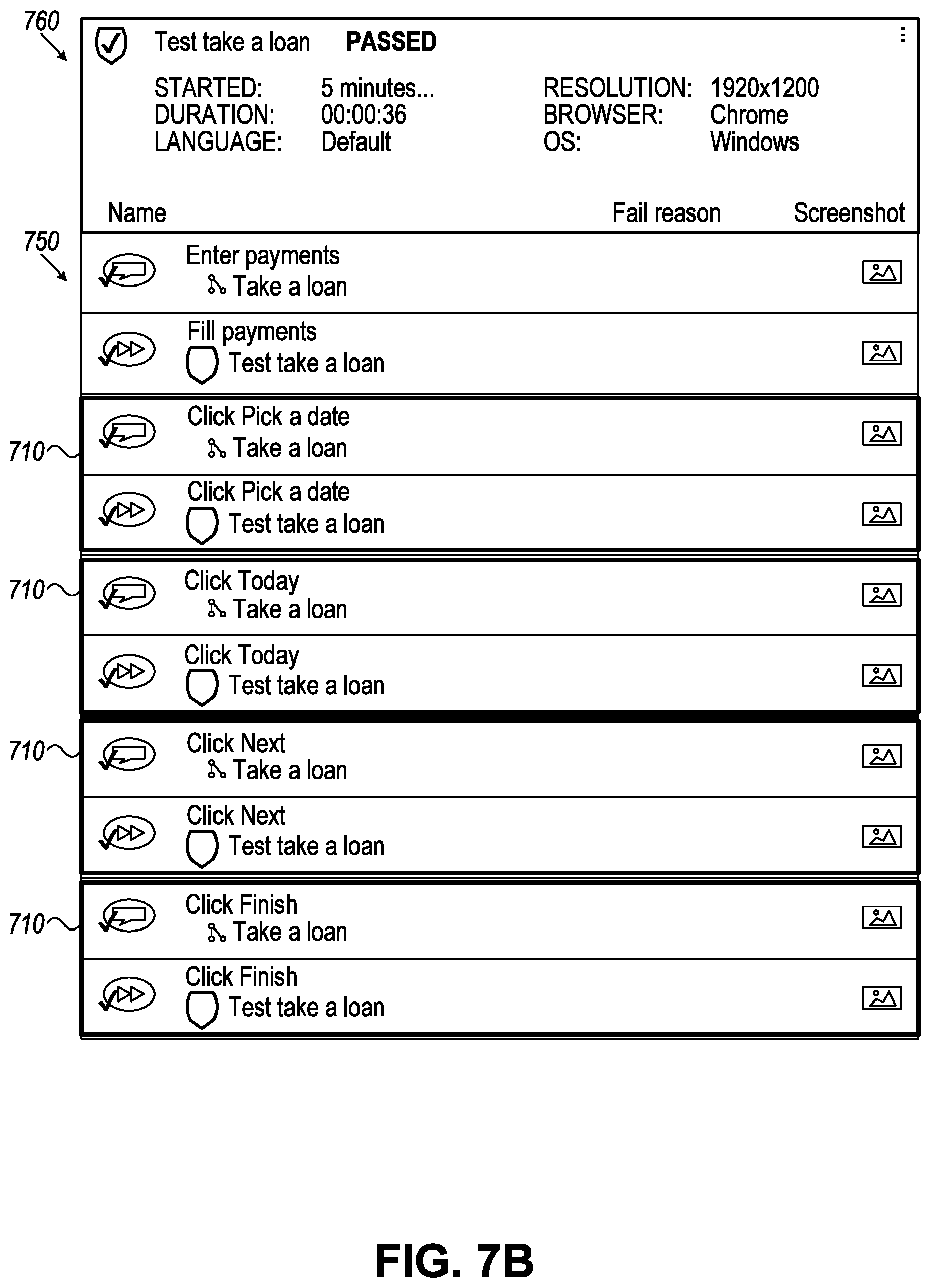 Patent US12619521 Figure 8 – Automated testing of walkthroughs