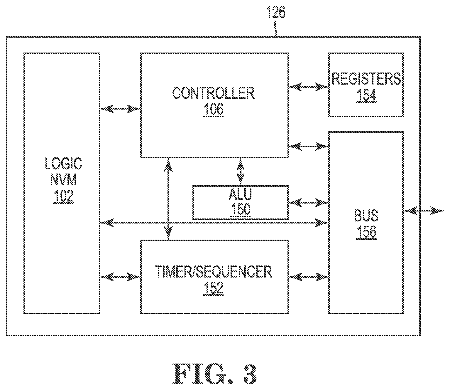 Patent US12619527 Figure 3 – Memory devices including logic non-volatile memory