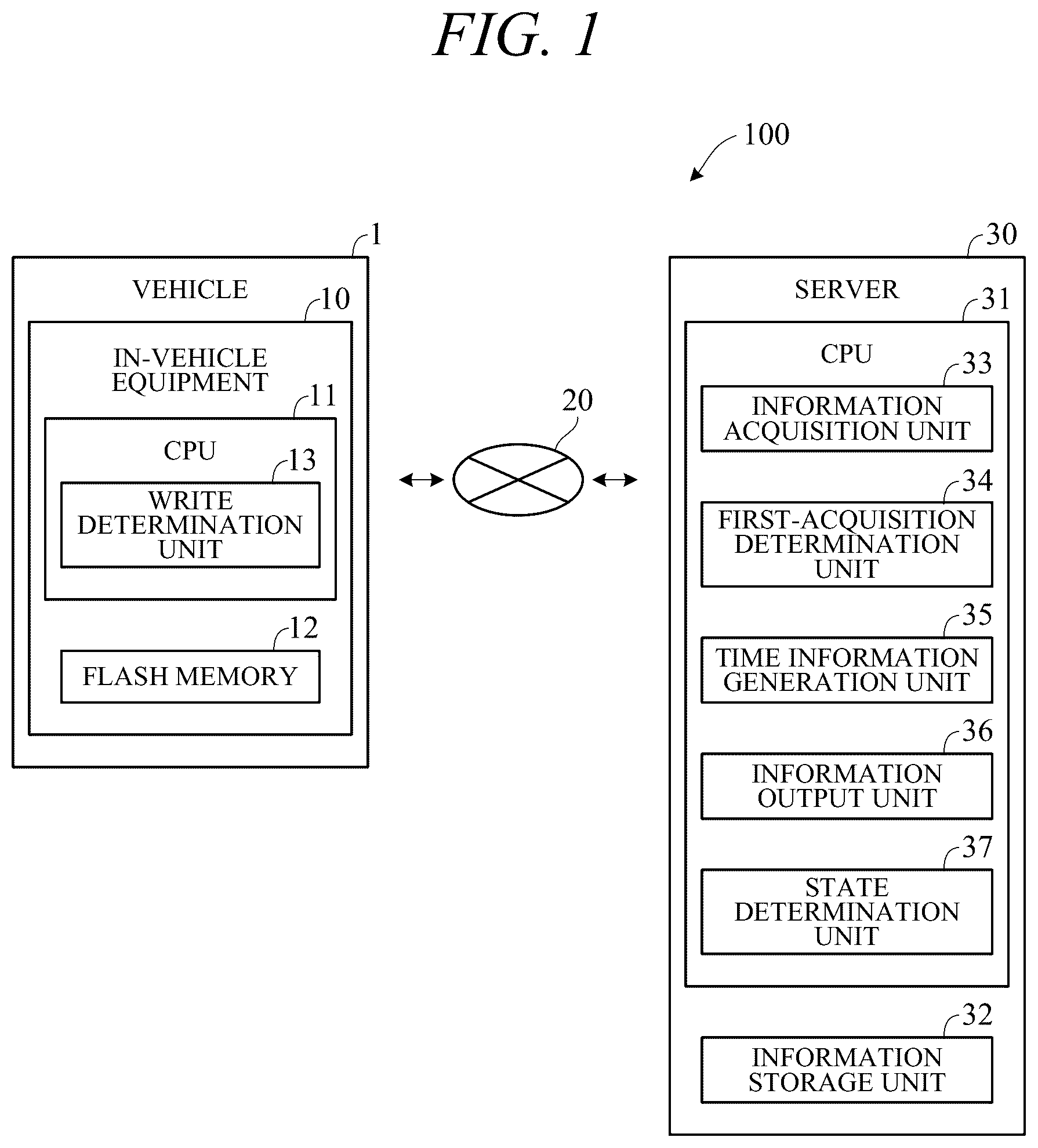Patent US12619532 Figure 1 – Vehicle information collection apparatus and vehicle information collection system