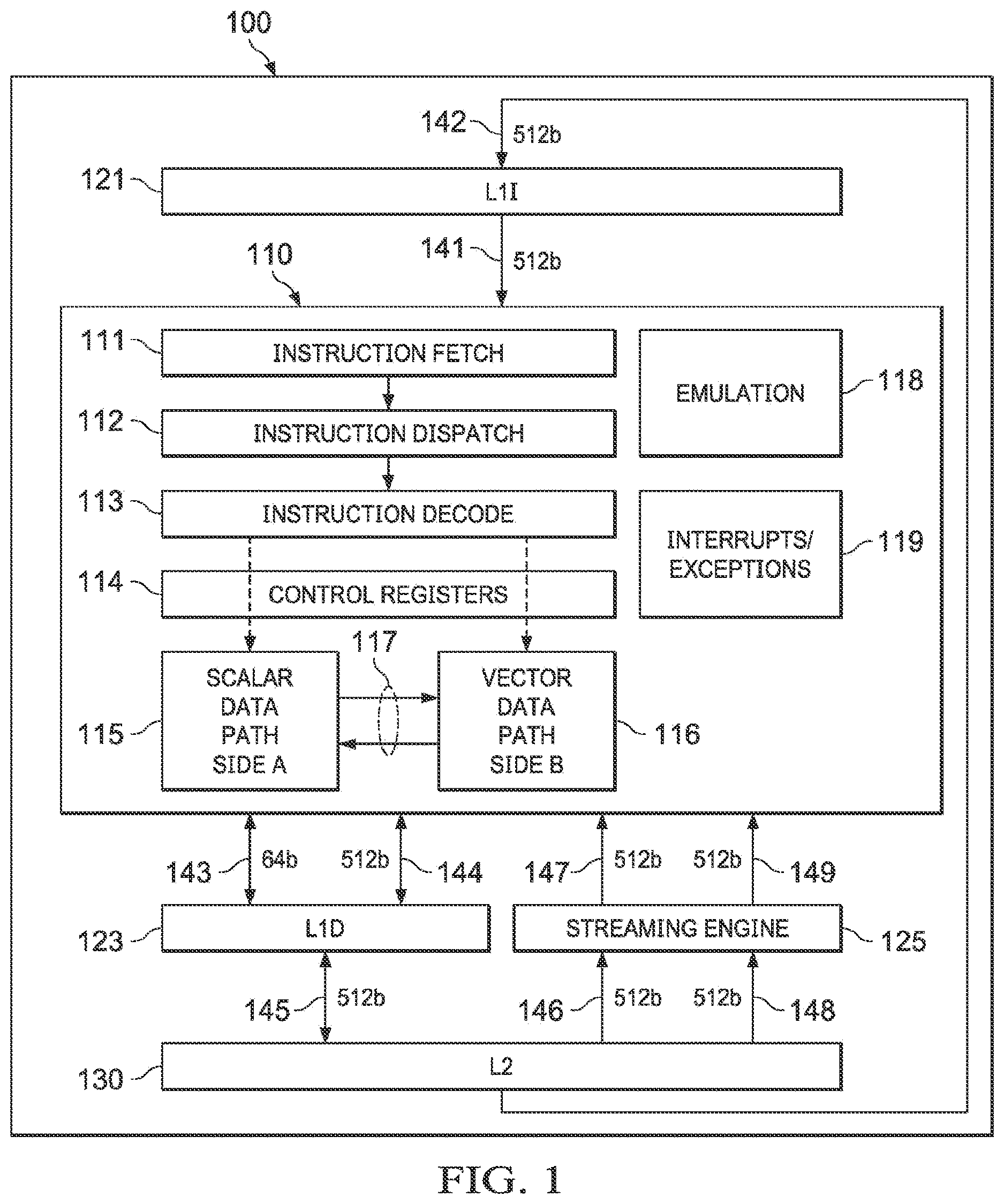 Patent US12619553 Figure 1 – Method and apparatus to sort a vector for a bitonic sorting algorithm