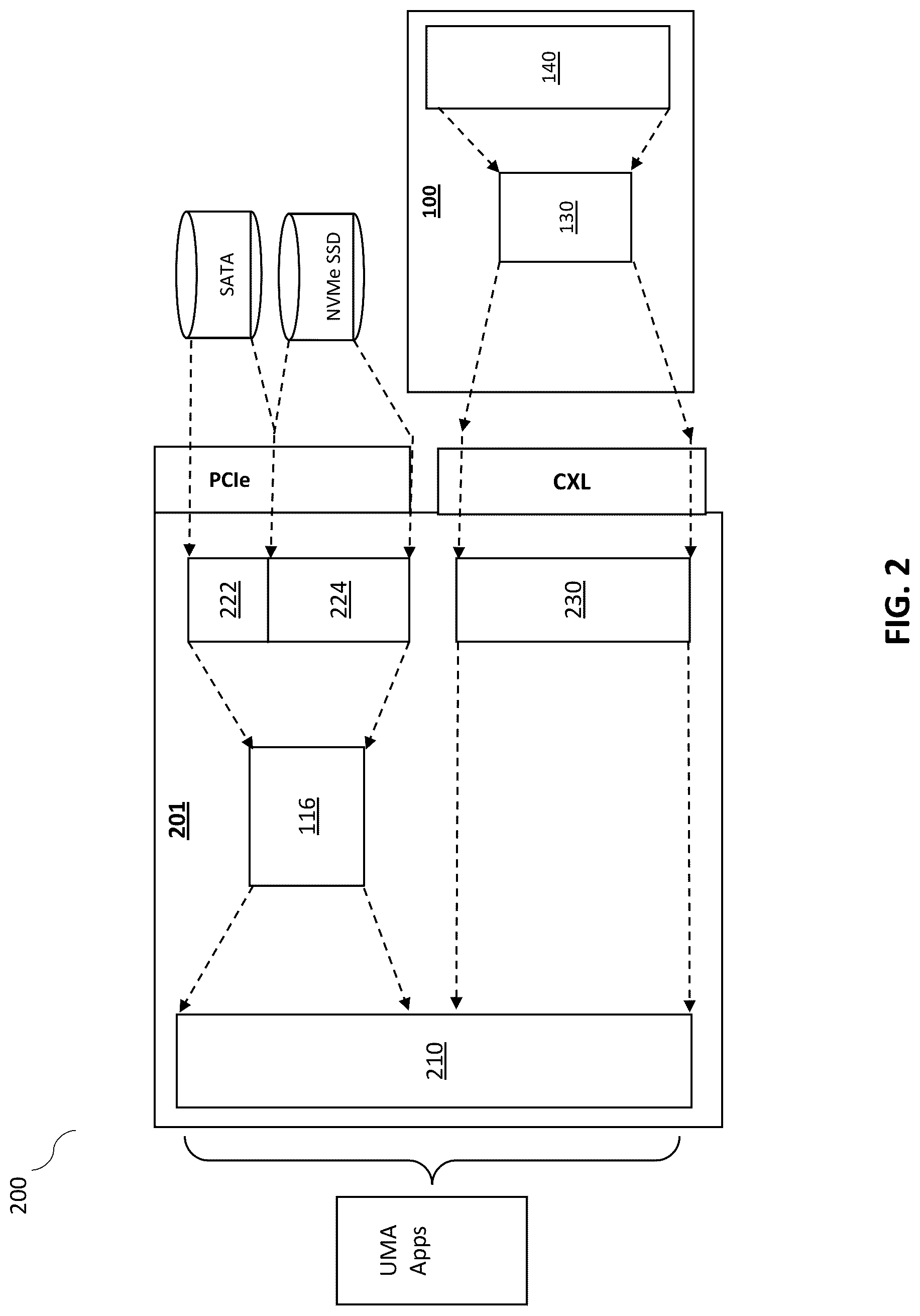 Patent US12619560 Figure 2 – Computer memory expansion device and method of operation