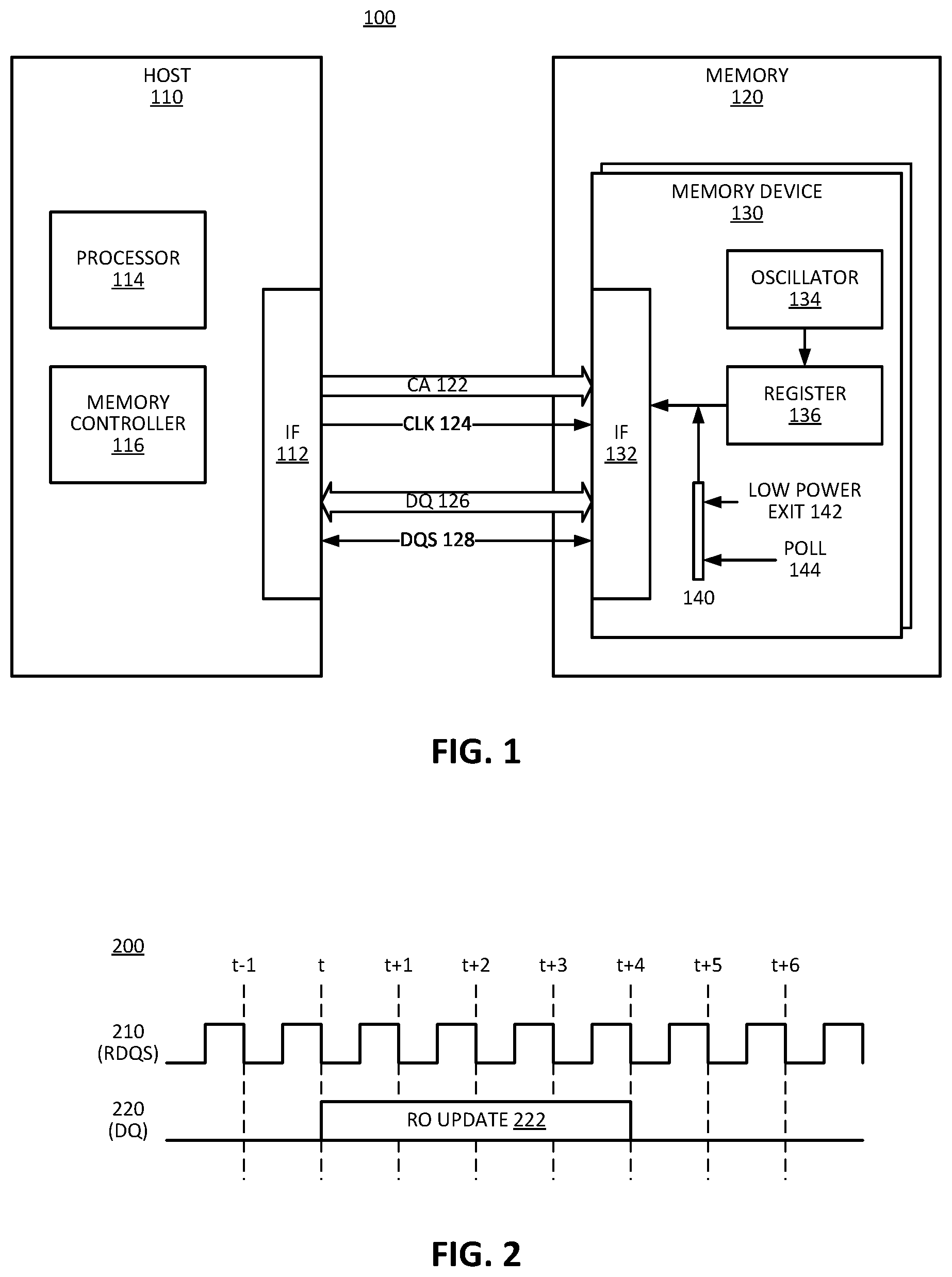 Patent US12619562 Figure 1 – Unidirectional command bus phase drift compensation by sending the command bus delay to memory controller
