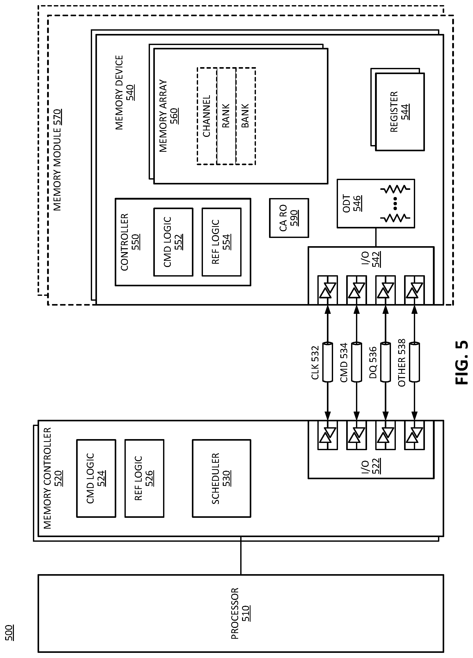 Patent US12619562 Figure 4 – Unidirectional command bus phase drift compensation by sending the command bus delay to memory controller