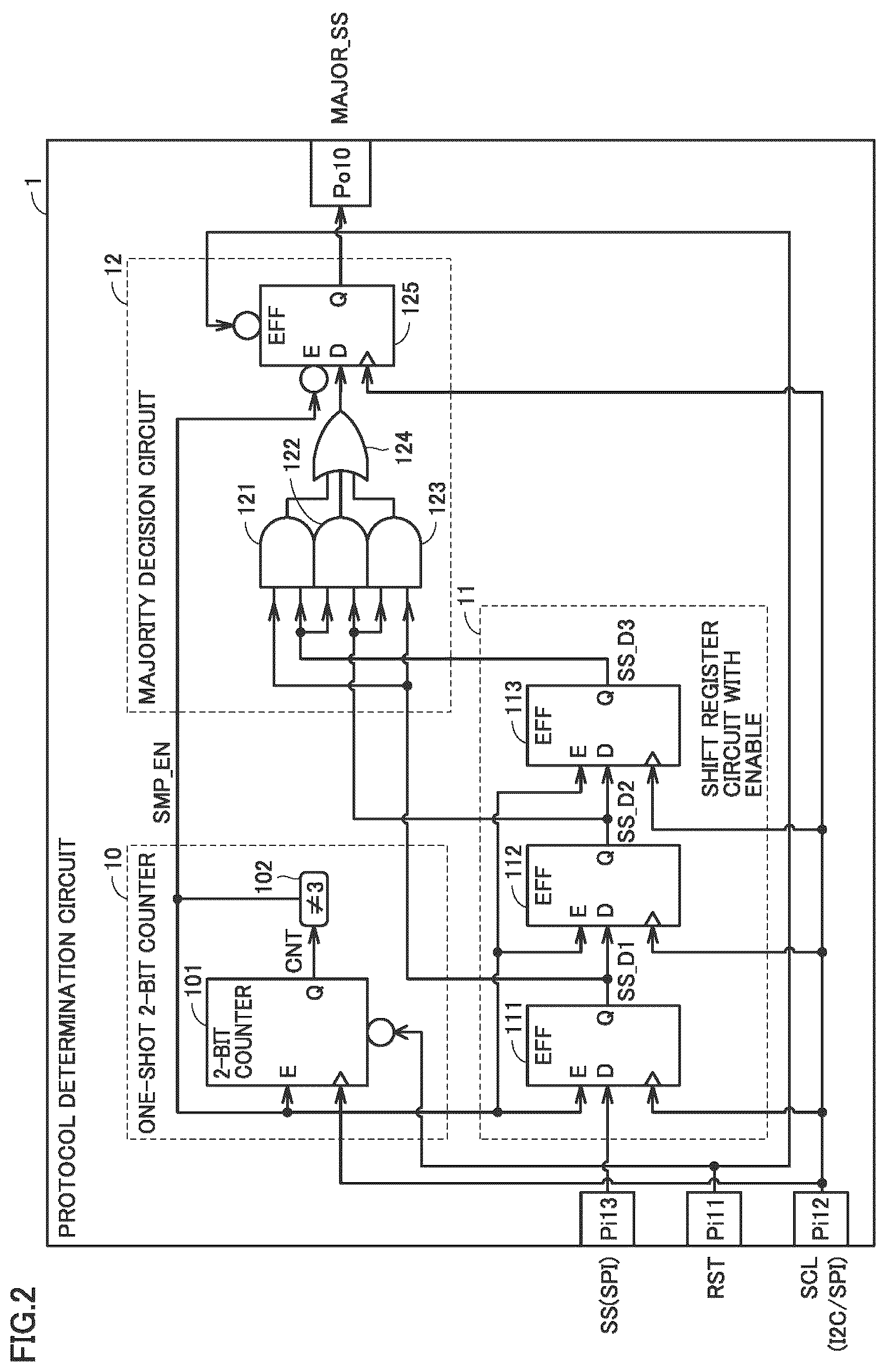 Patent US12619572 Figure 2 – Protocol determination circuit and protocol switching circuit