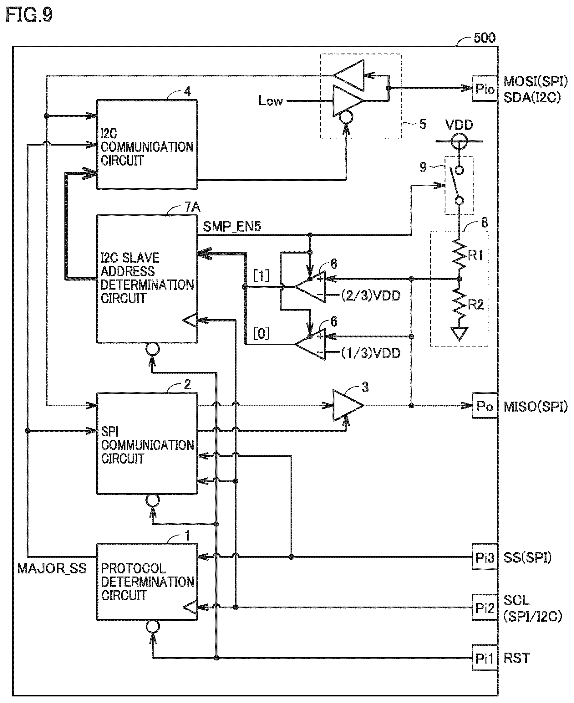 Patent US12619572 Figure 9 – Protocol determination circuit and protocol switching circuit