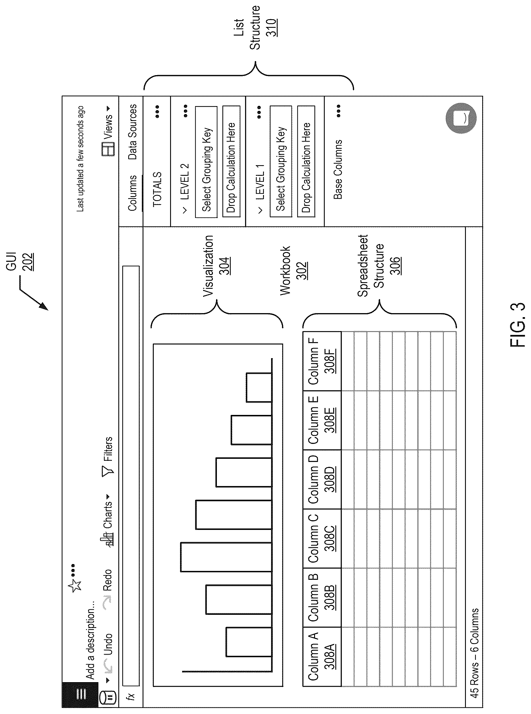 Patent US12619585 Figure 3 – Automatic rewriting of subtotal calculations