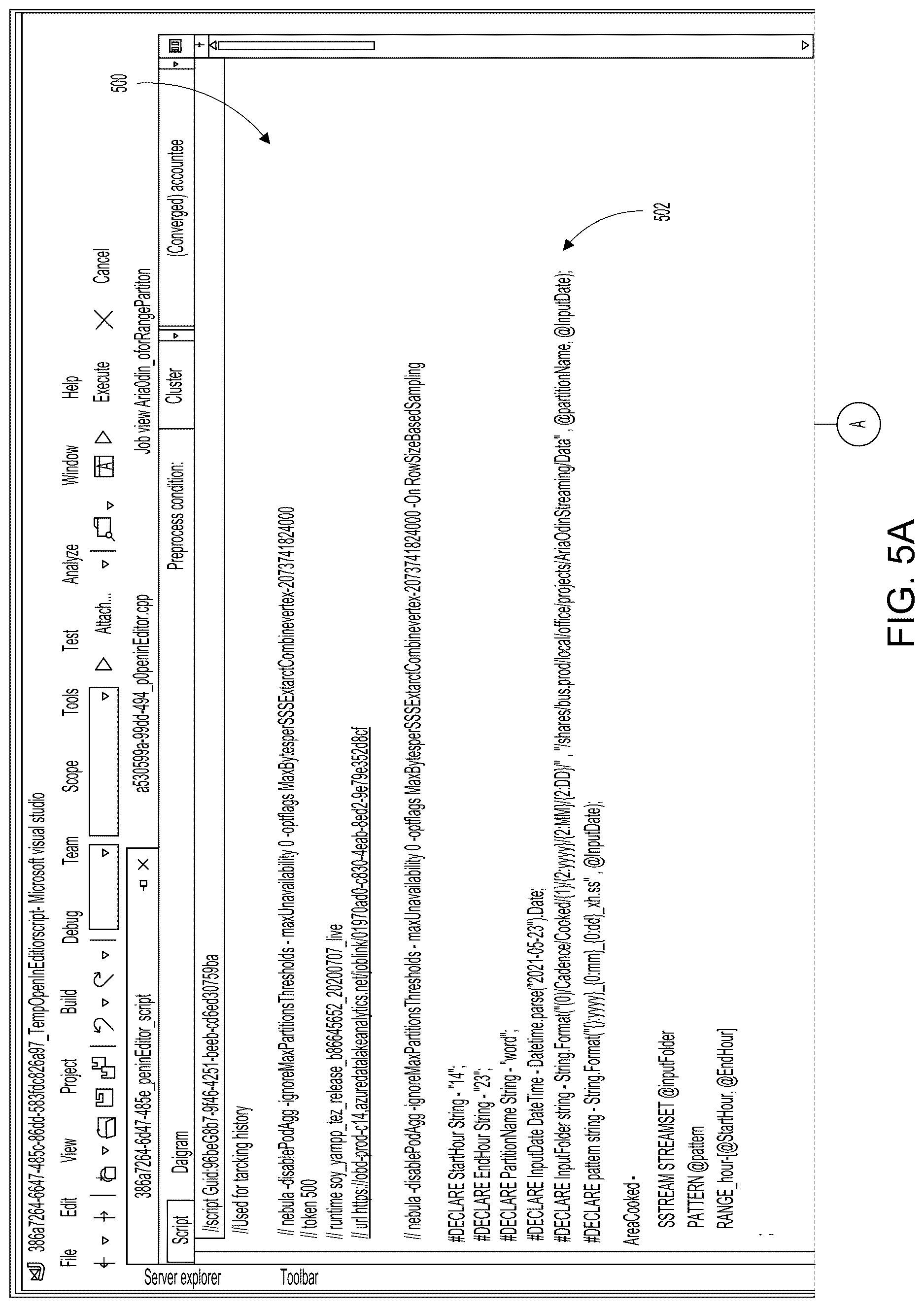 Patent US12619607 Figure 5 – Click-to-script reflection
