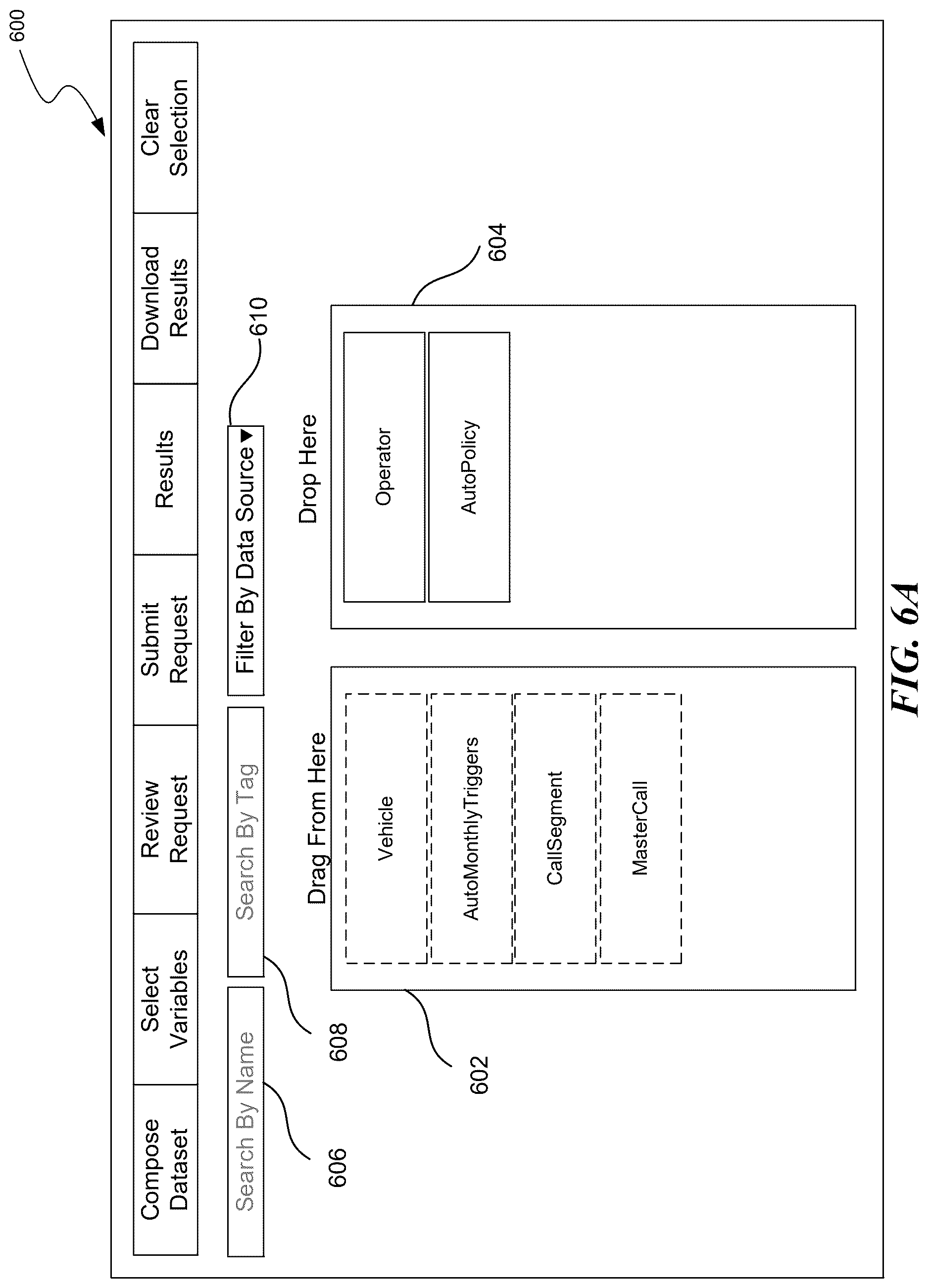 Patent US12619609 Figure 7 – Automatic querying through selection of registered data sets