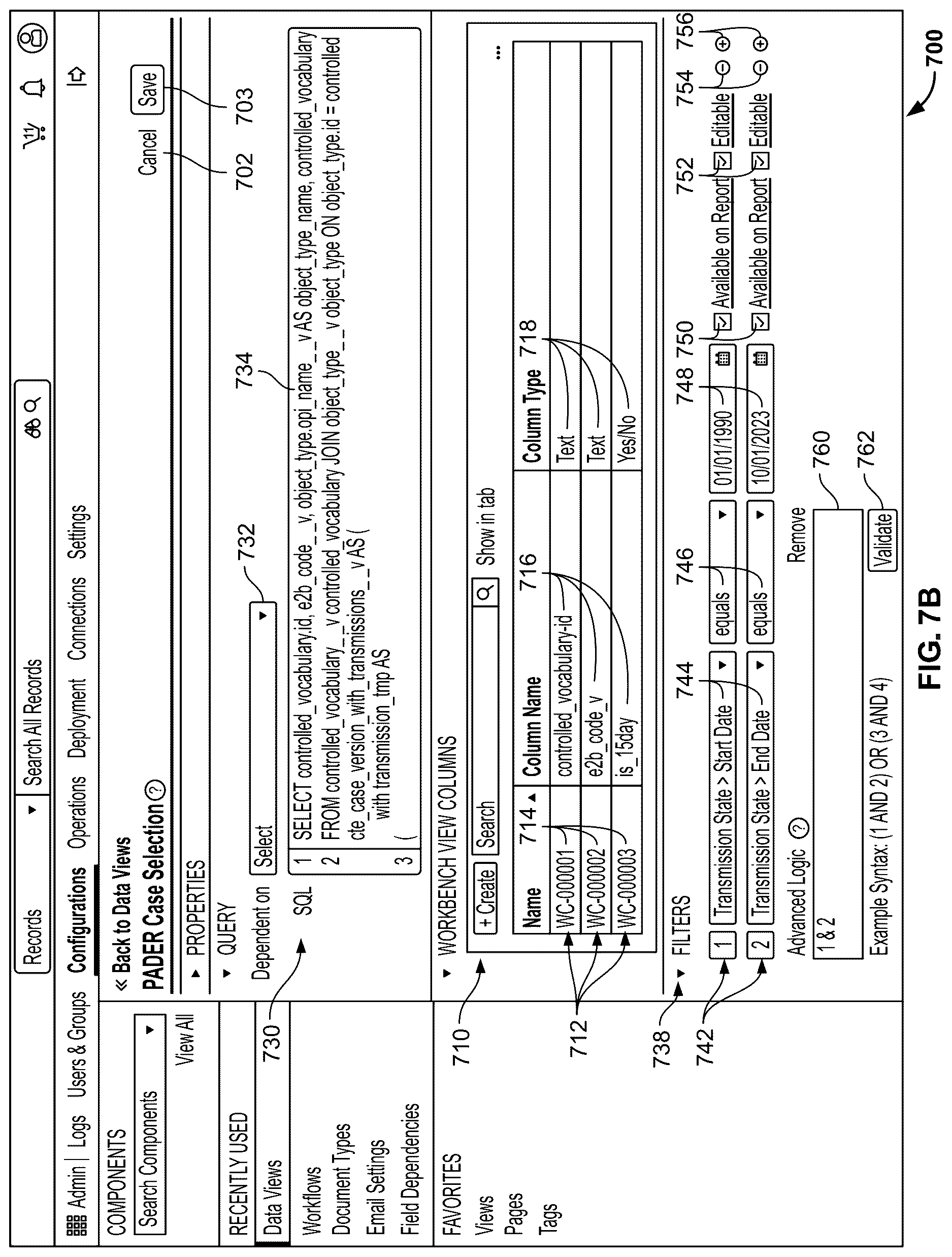 Patent US12619611 Figure 8 – Systems and methods for generating and executing a query on a column-oriented database