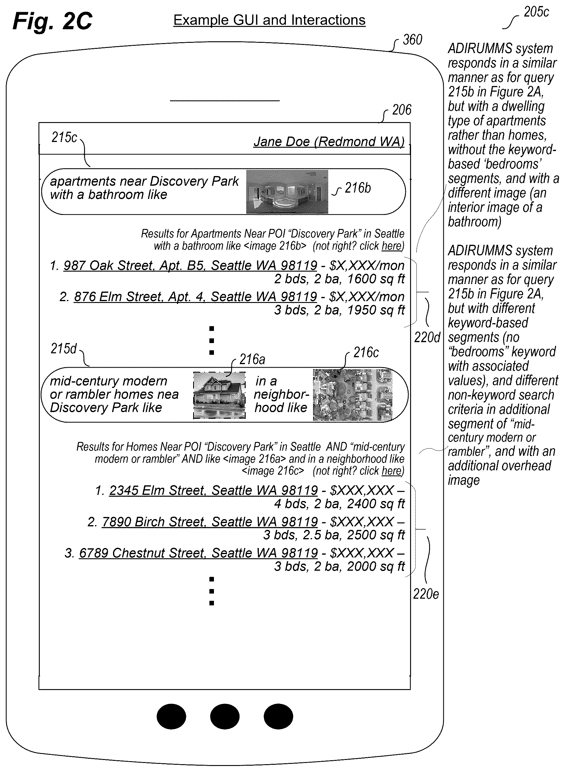 Patent US12619656 Figure 7 – Automated tool for determining and providing information about dwellings satisfying search criteria specified using multiple data modes