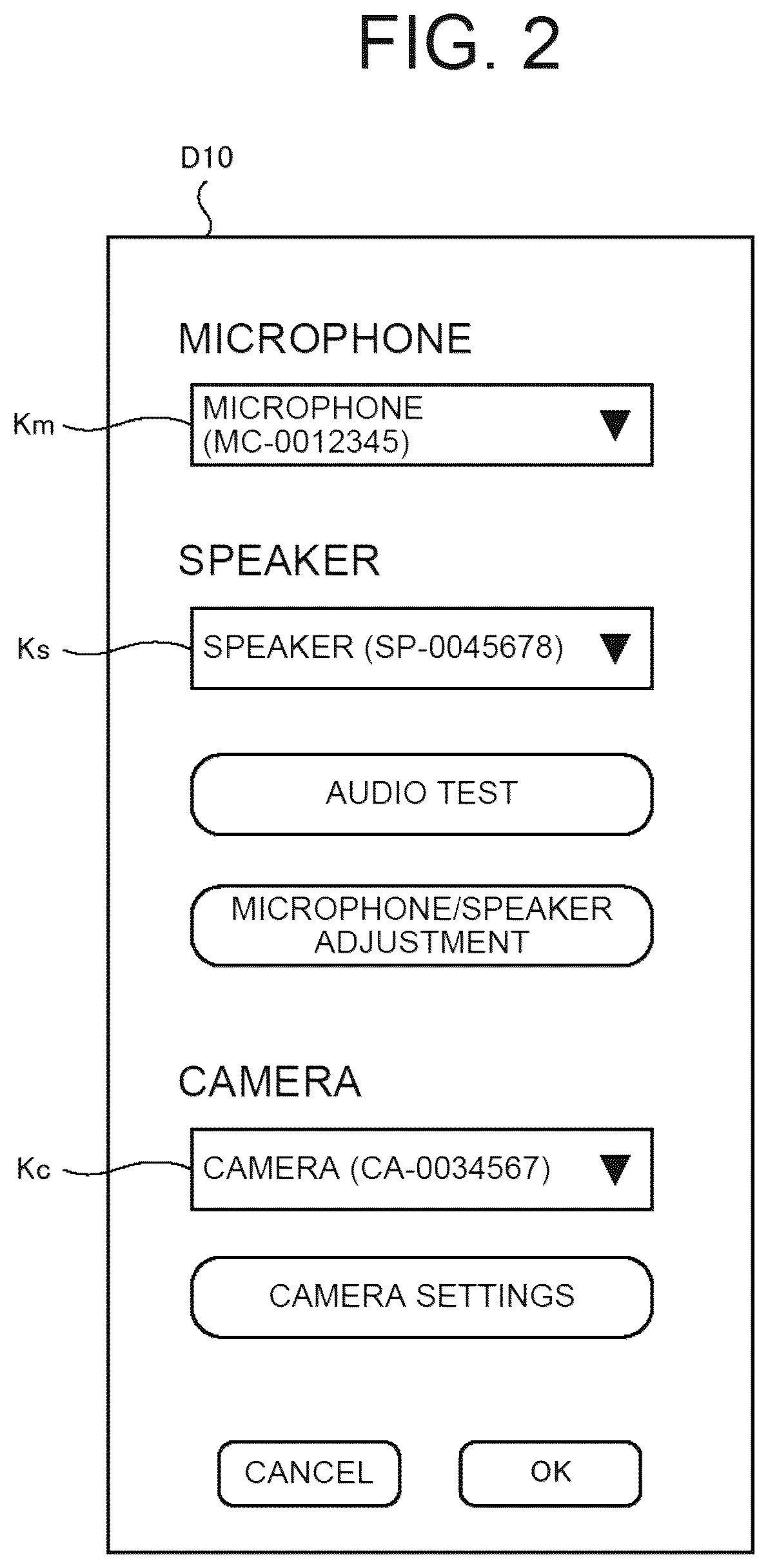 Patent US12619657 Figure 2 – Display apparatus, display method, and recording medium with display program recorded thereon for user recognition of a connected peripheral device