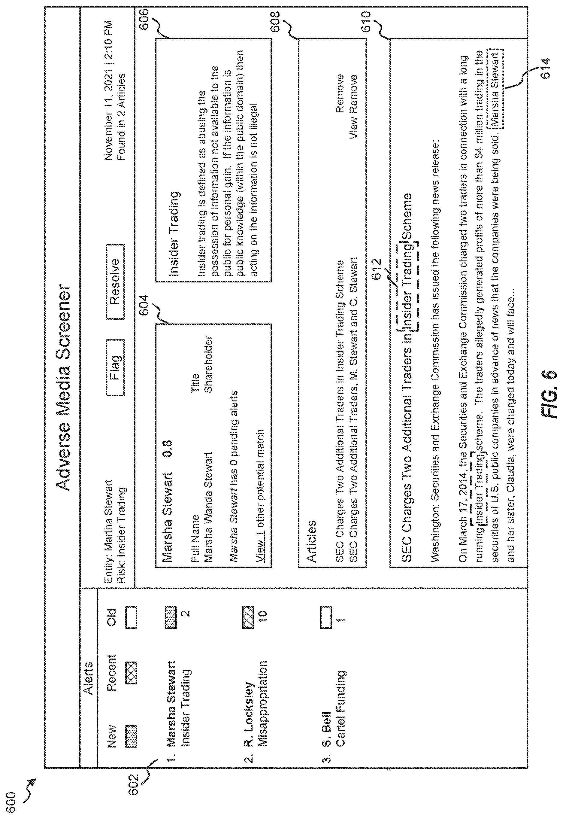 Patent US12619665 Figure 6 – Systems and methods for analyzing media feeds