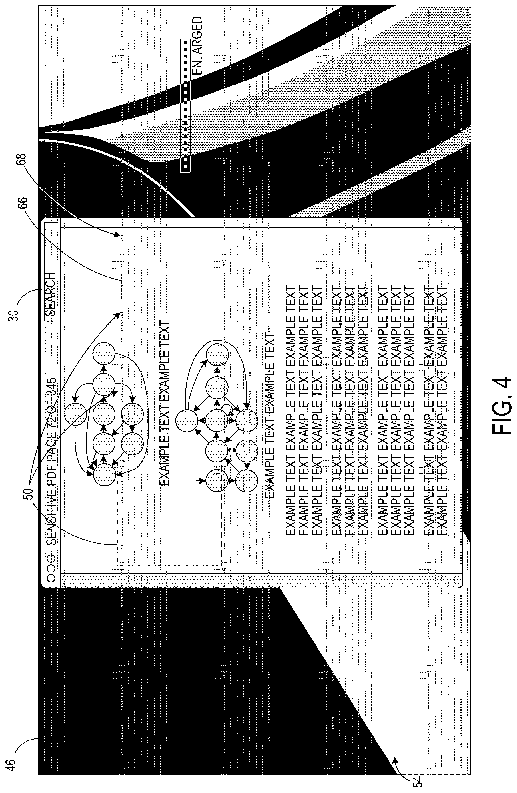 Patent US12619688 Figure 3 – Document sharing protection with watermark