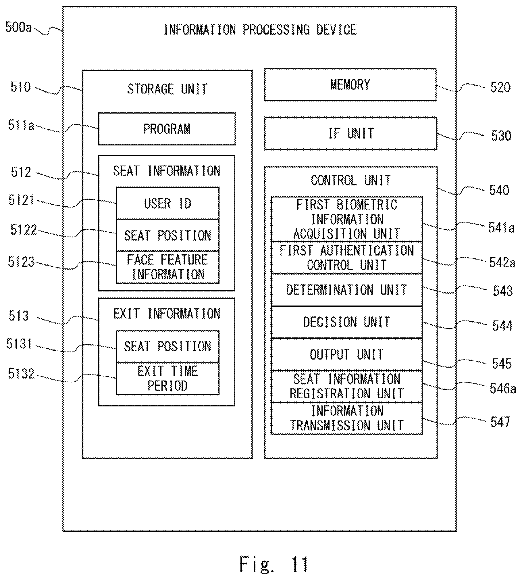Patent US12619694 Figure 11 – Information processing device, information processing system, information processing method, and non-transitory computer-readable medium for assisting a user at a time of exit