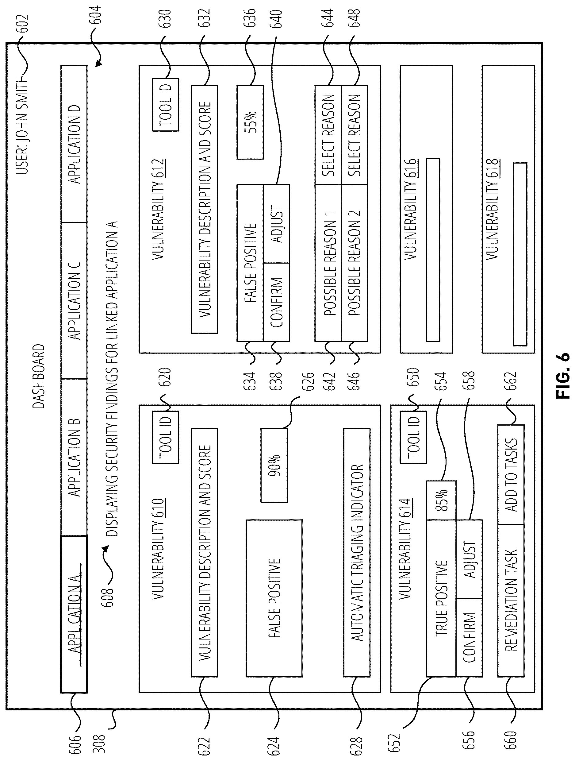 Patent US12619734 Figure 6 – Automatic classification of security vulnerabilities