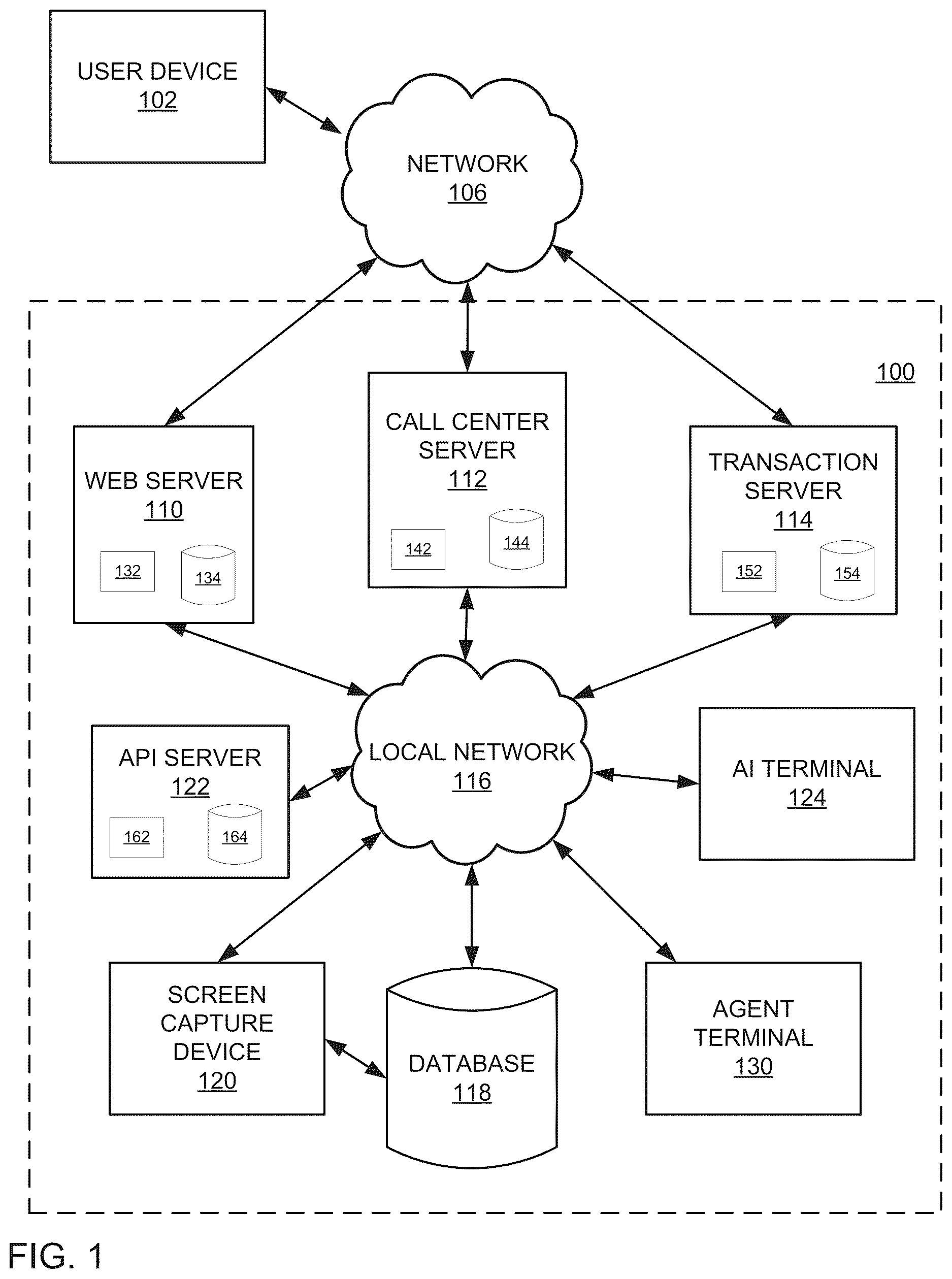 Patent US12619756 — Systems and methods for linking a screen capture to a user support session — Figure 1