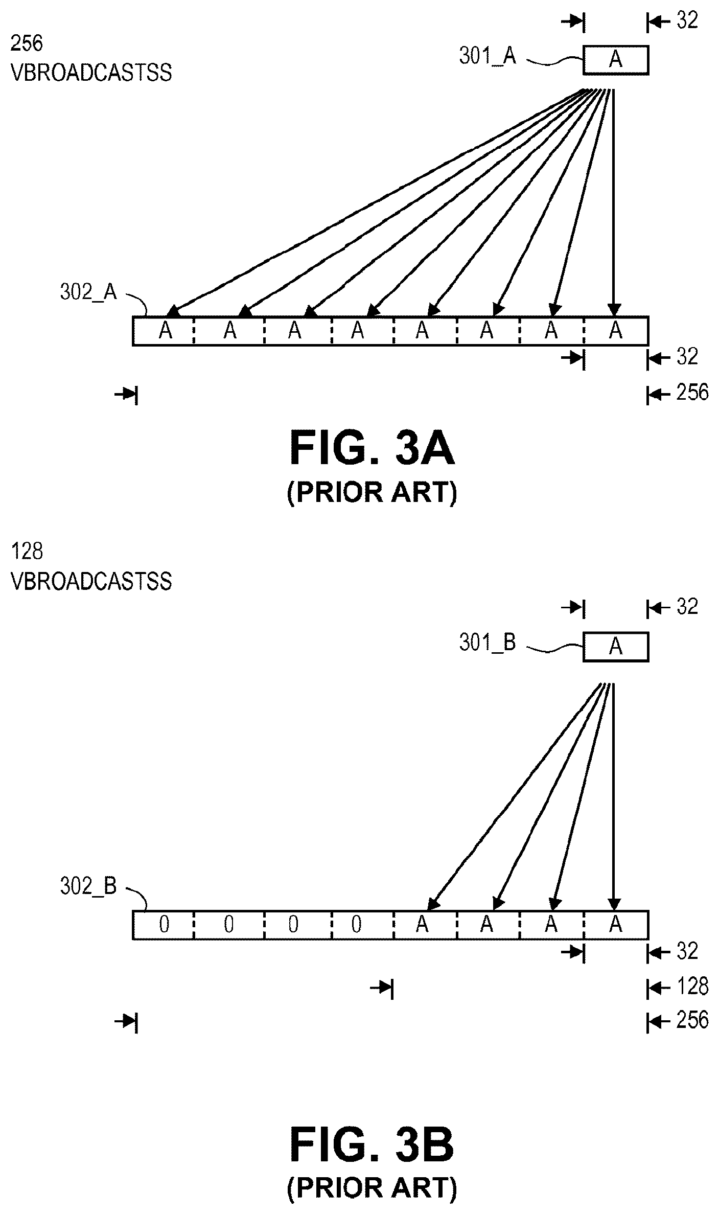 Patent US12619761 Figure 3 – Instruction execution that broadcasts and masks data values at different levels of granularity