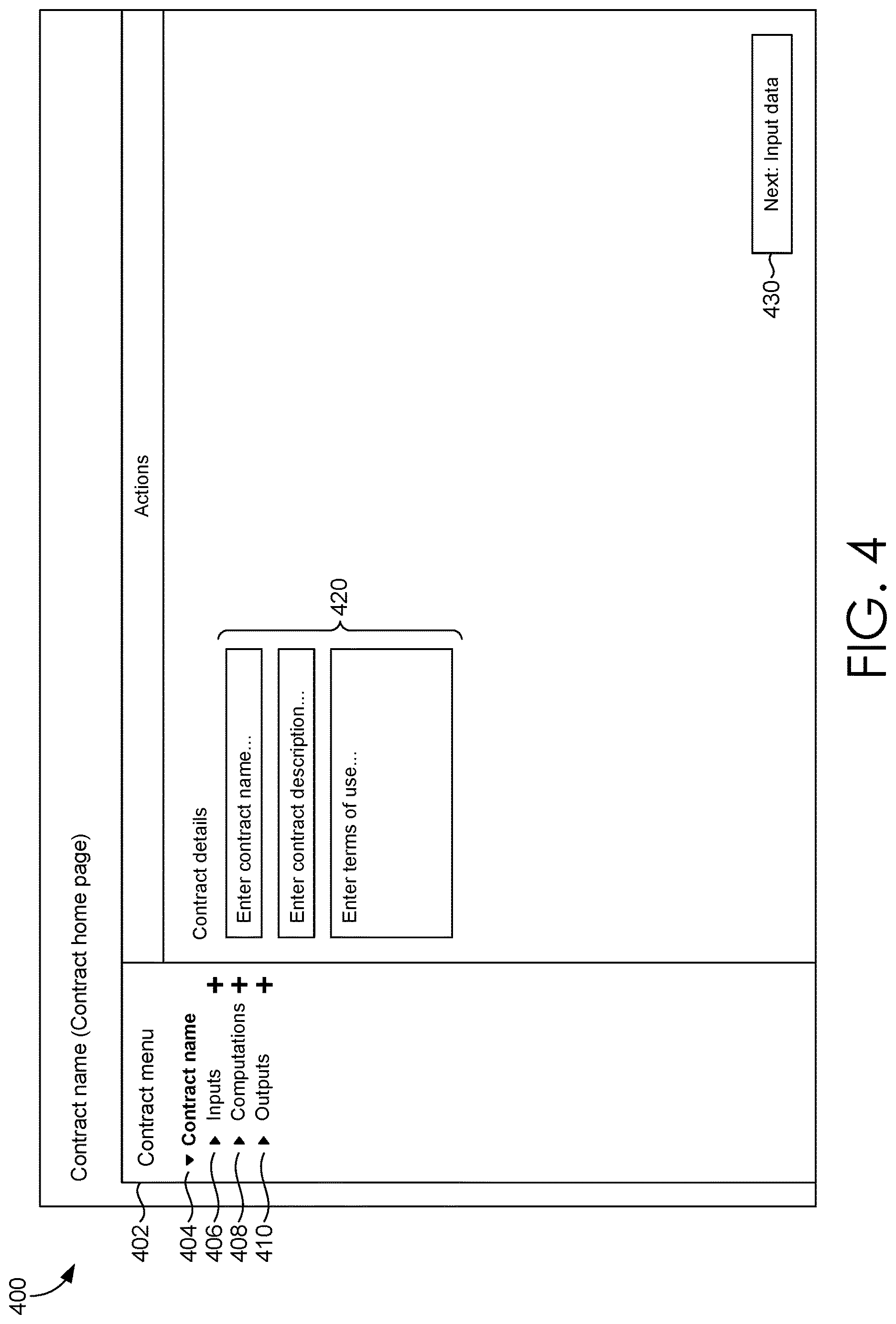 Patent US12619764 Figure 4 – Specifying characteristics of an output dataset of a data pipeline