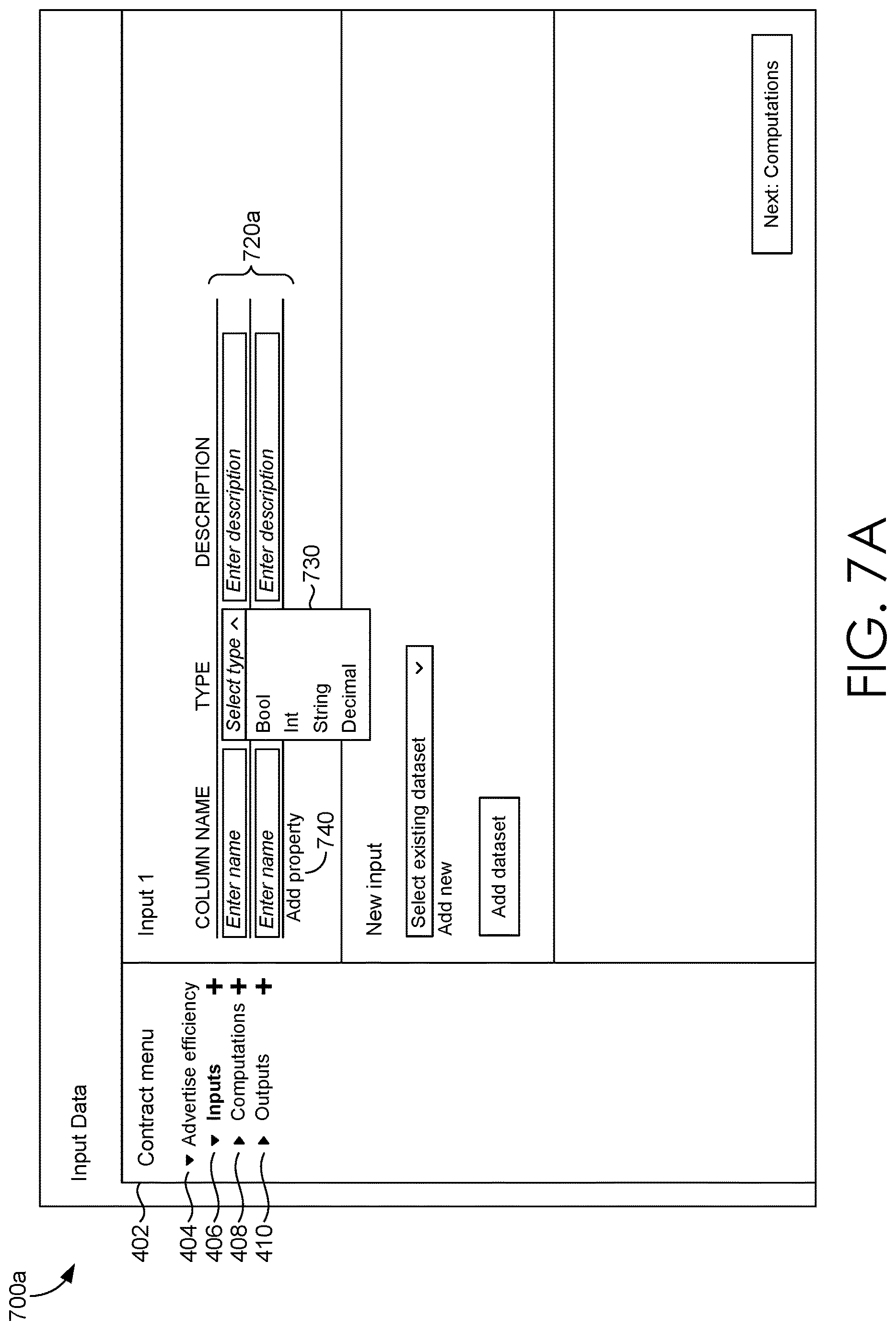 Patent US12619764 Figure 7 – Specifying characteristics of an output dataset of a data pipeline