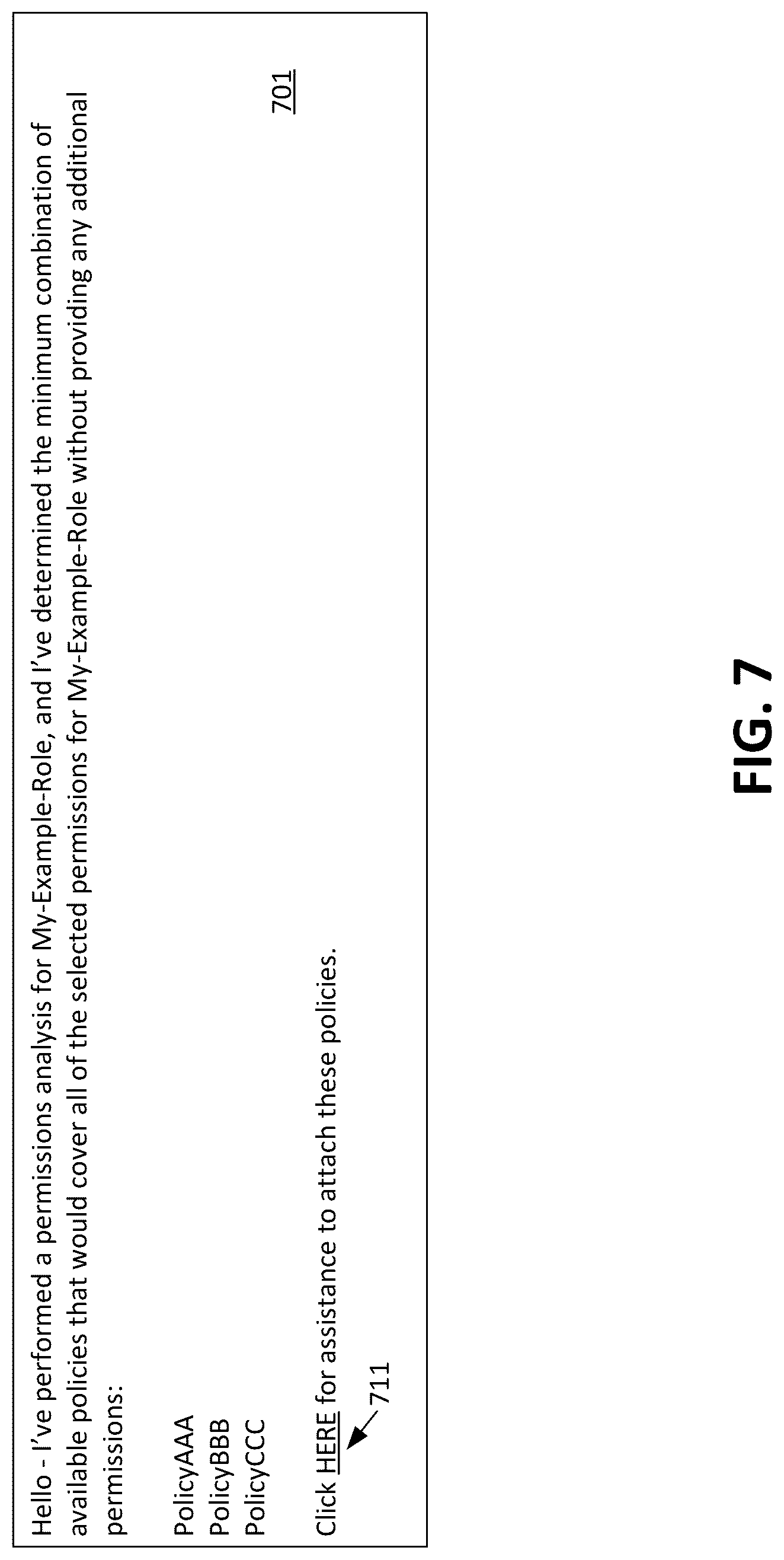 Patent US12619765 Figure 7 – Existing policy determinations for an identity set