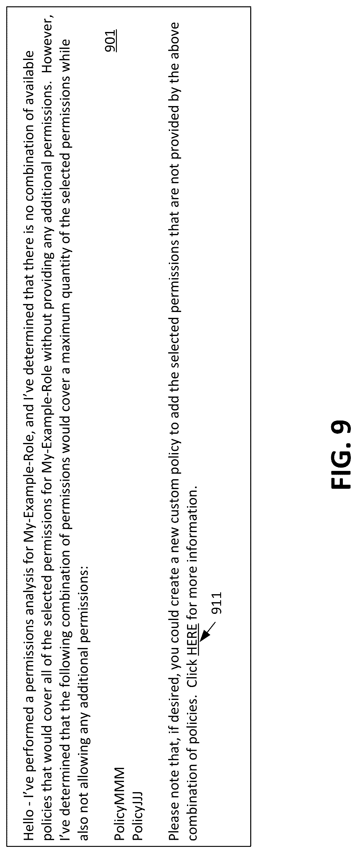 Patent US12619765 Figure 9 – Existing policy determinations for an identity set