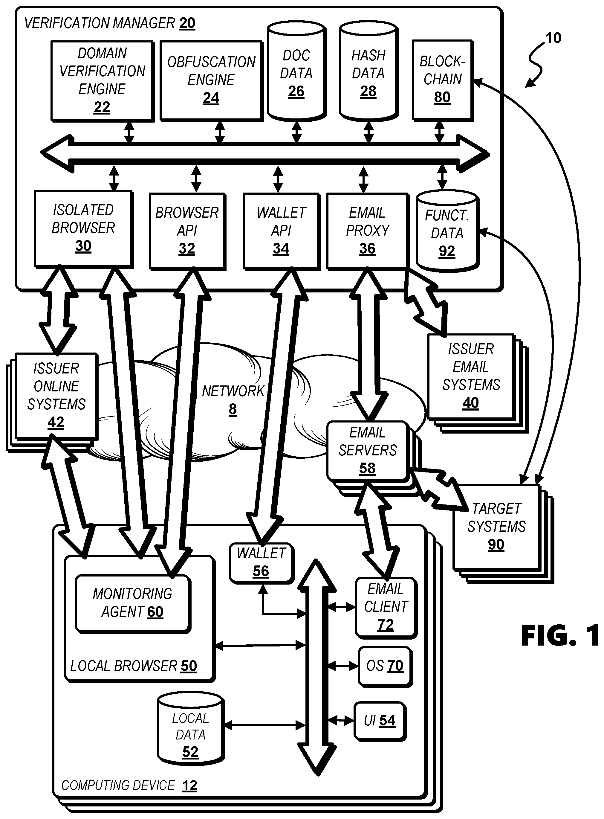 Patent US12619787 Figure 1 – Systems and methods for verifying digital documents